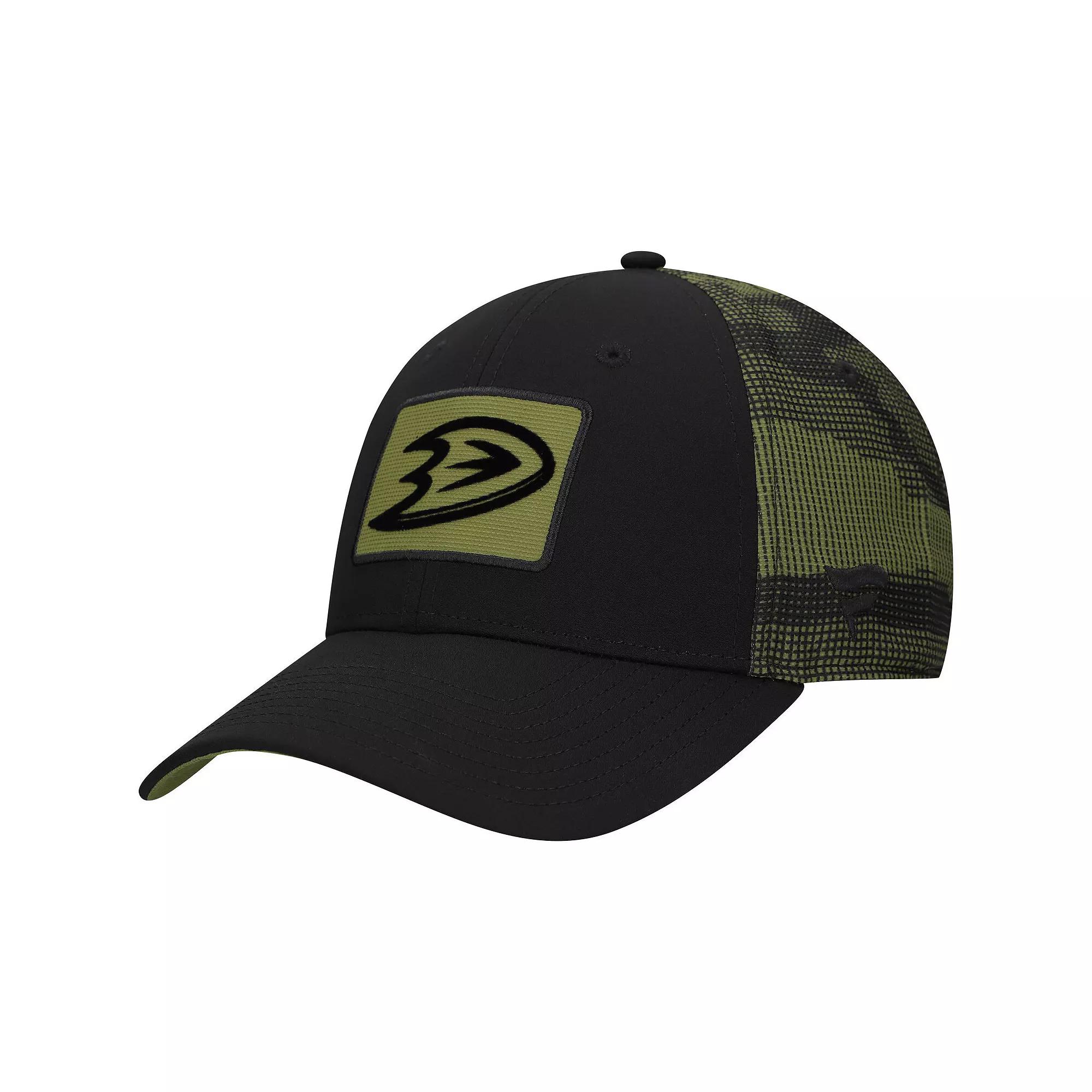 Mens Fanatics Black Anaheim Ducks Authentic Pro Military Appreciation Adjustable Hat Product Image