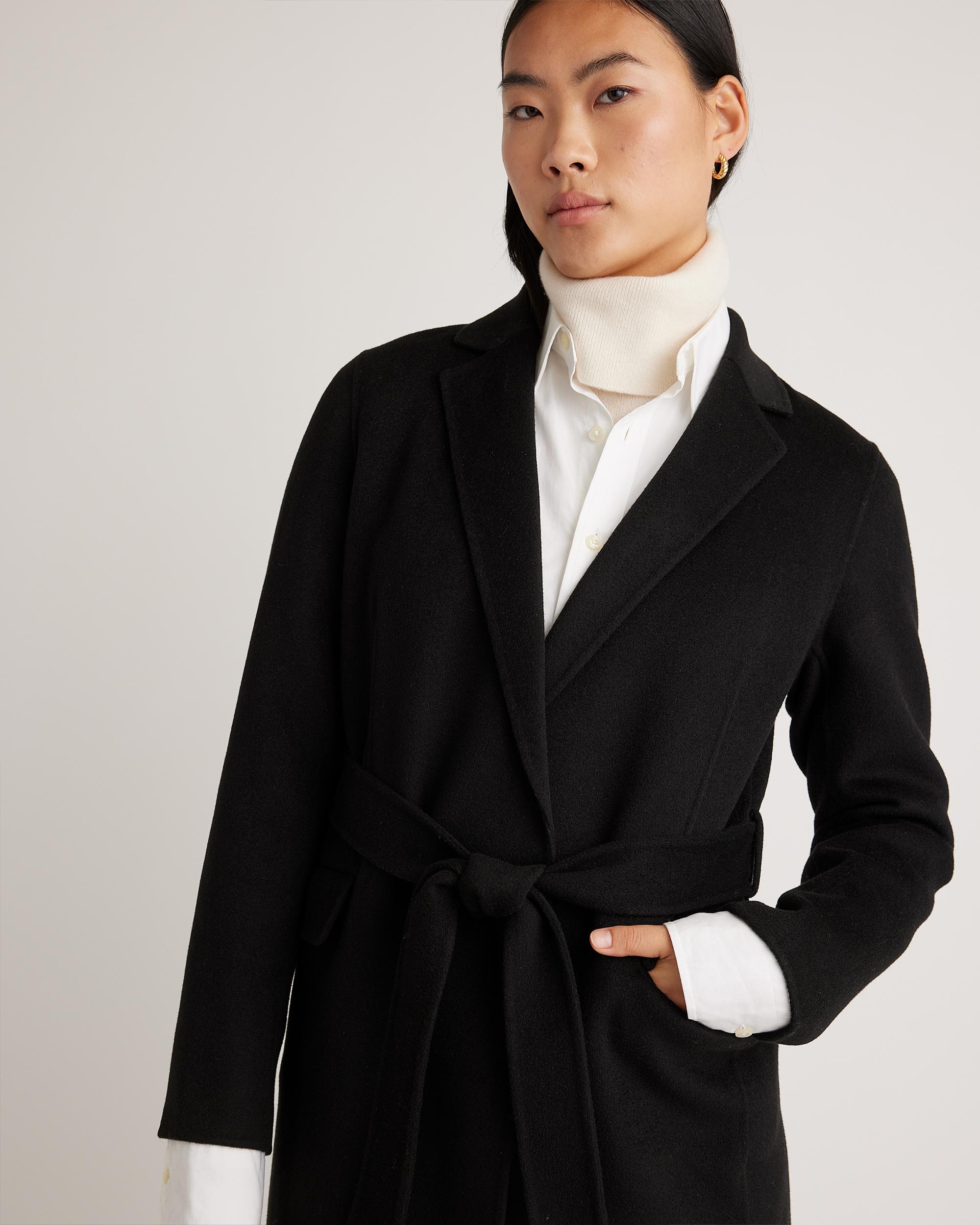Quince | Women's 100% Mongolian Cashmere Double-Faced Wrap Coat Product Image