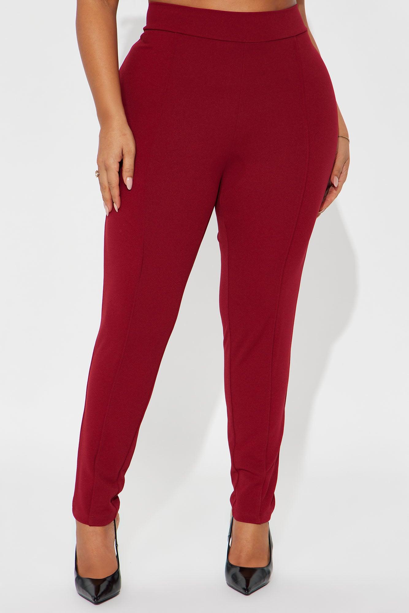 Vicky Skinny Pant - Burgundy Female Product Image