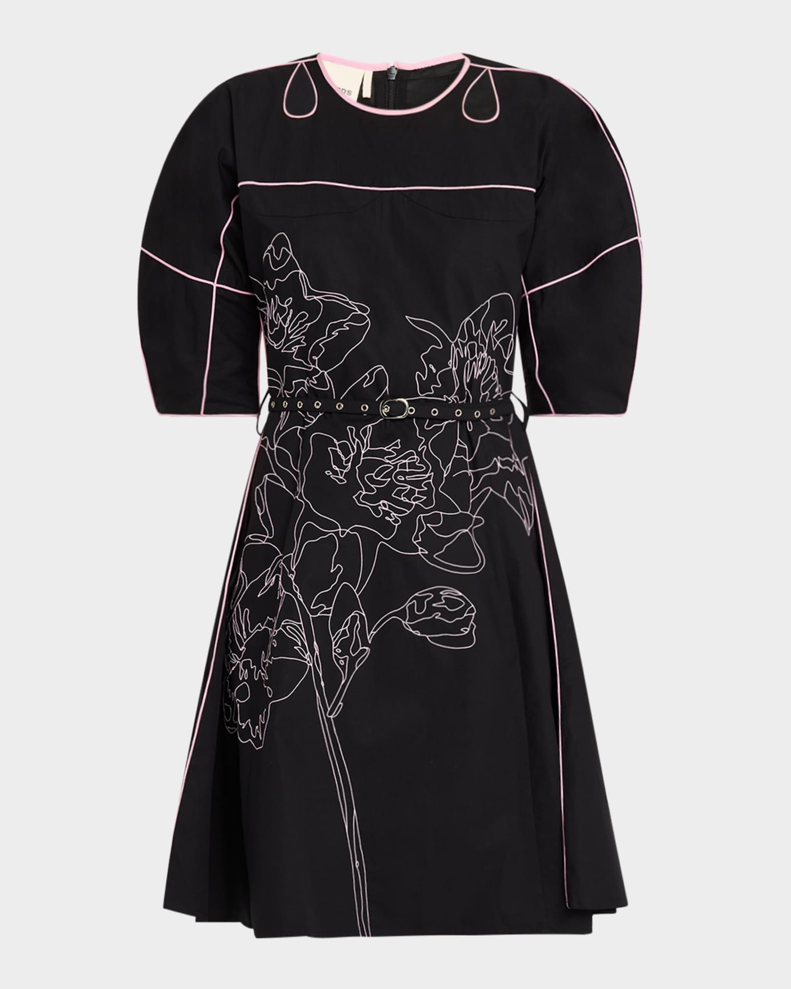 Sahara Cutout Floral-Embroidered Dress Product Image