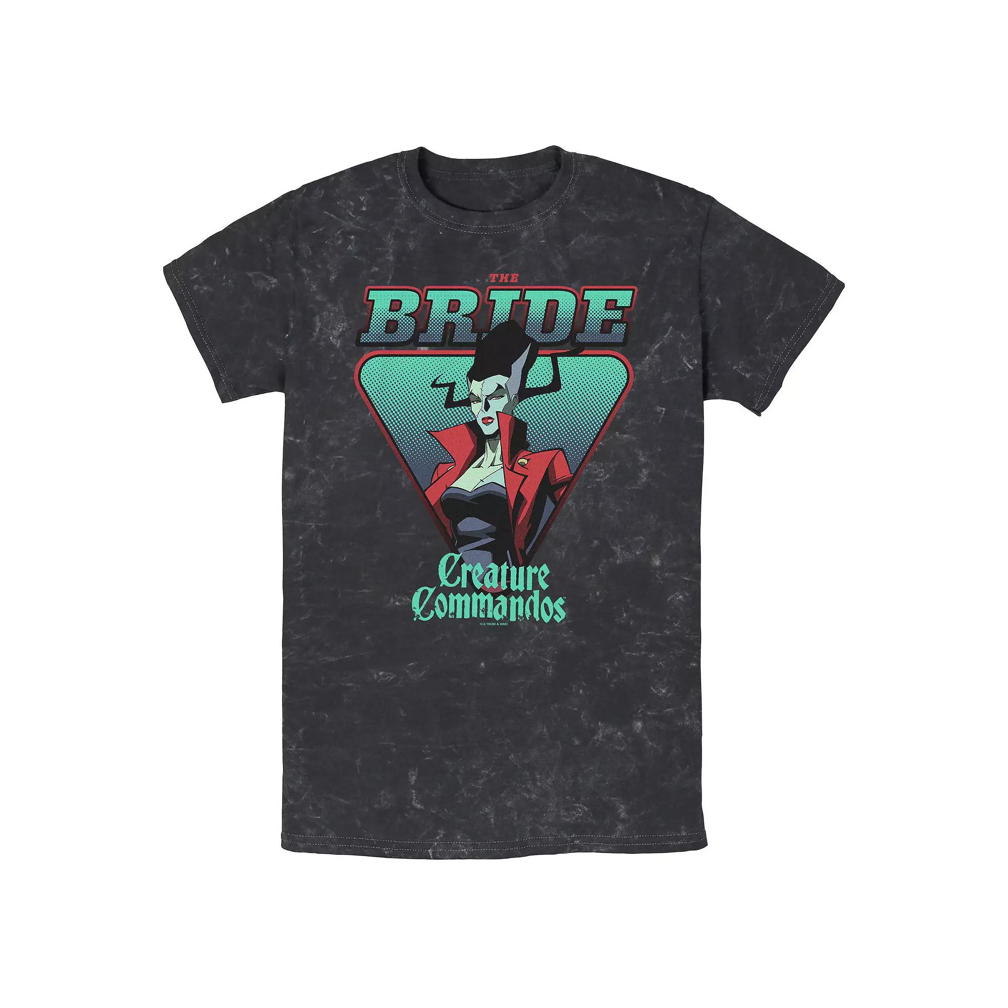 Men's Creature Commandos The Bride Poster Mineral Wash Graphic Tee,  Product Image