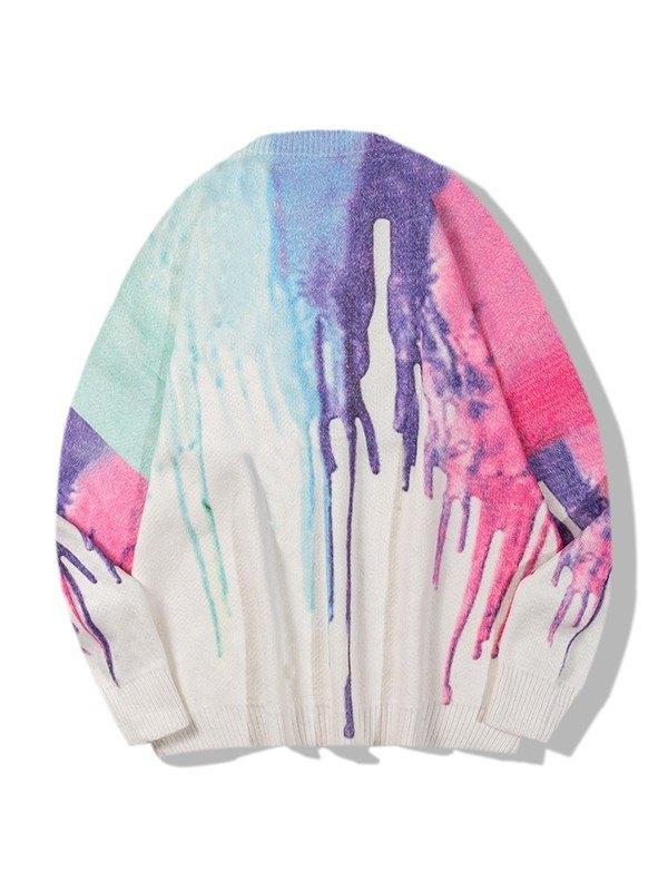 Men's Splash Long Sleeve Knit Sweater Product Image