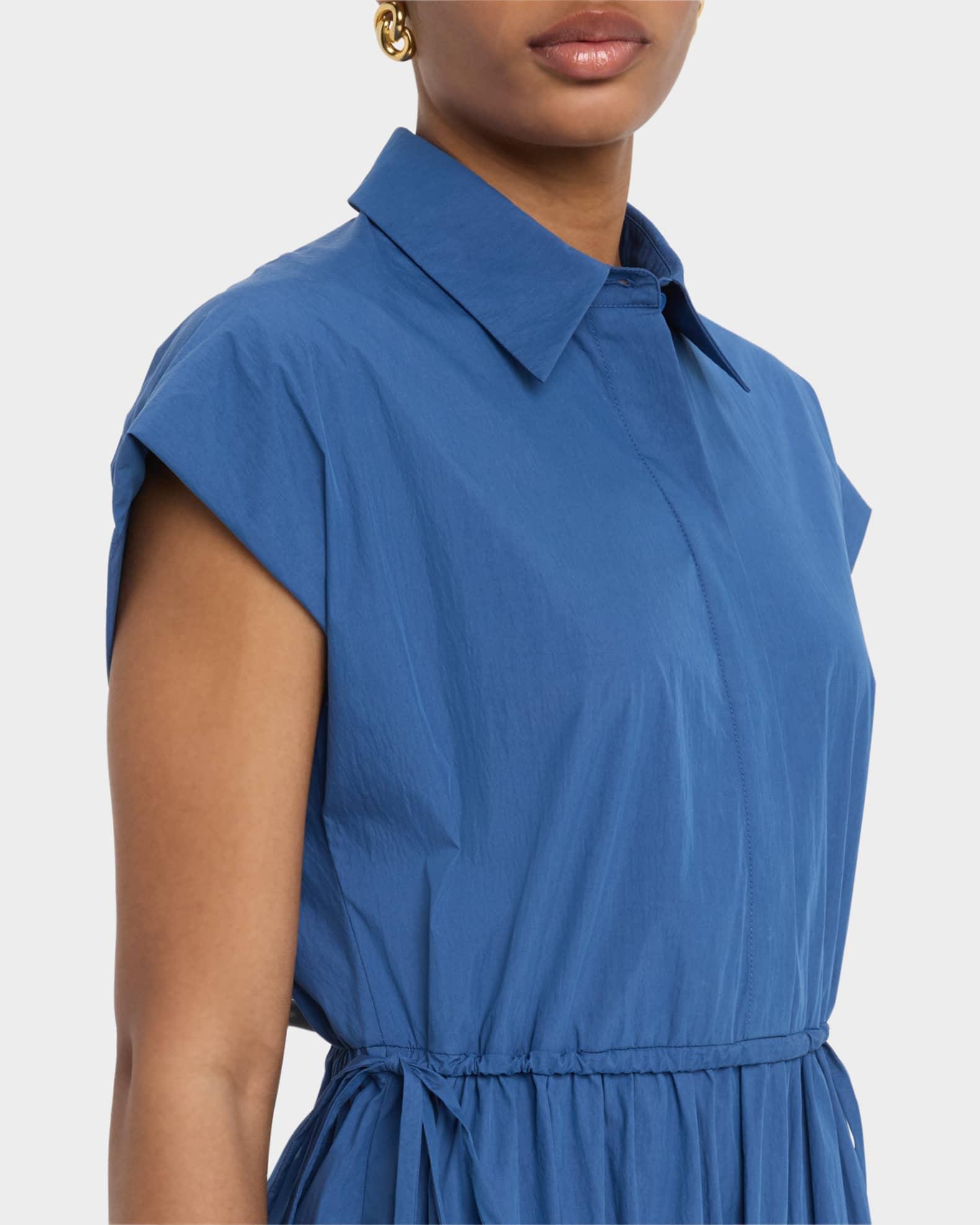 Drawstring Gathered Midi Shirtdress Product Image