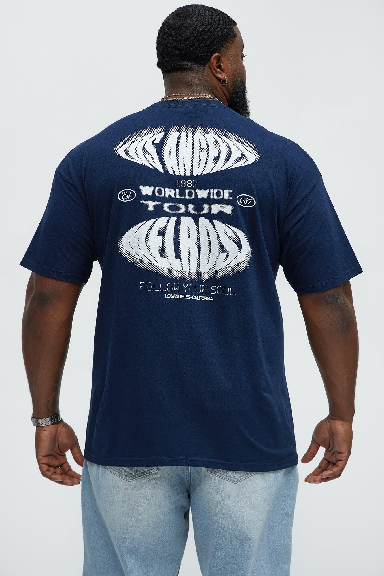 Worldwide Tour Melrose Short Sleeve Tee - Navy Product Image