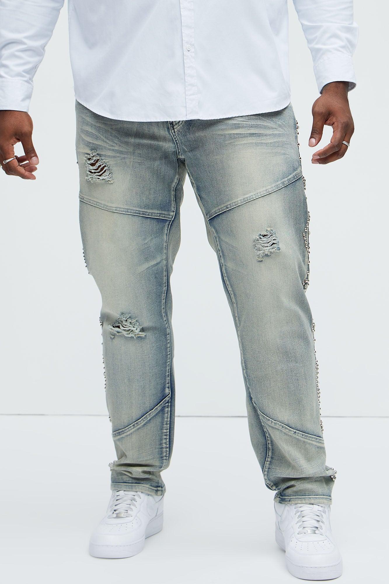Be Along The Sides Straight Jeans - Light Wash Product Image