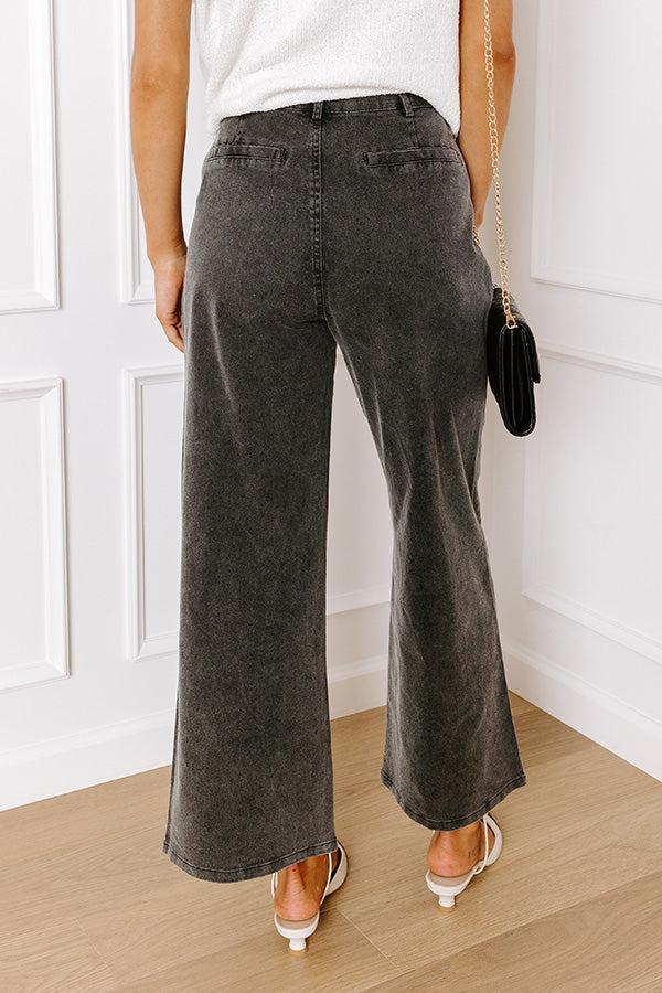 The Lana High Waist Wide Leg Jean in Vintage Black Product Image