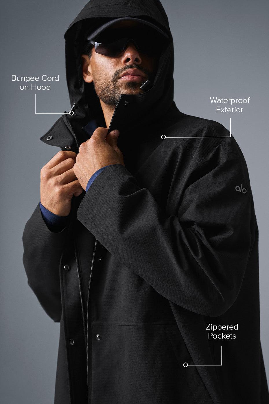 Rain Or Shine Long Coat - Black Product Image