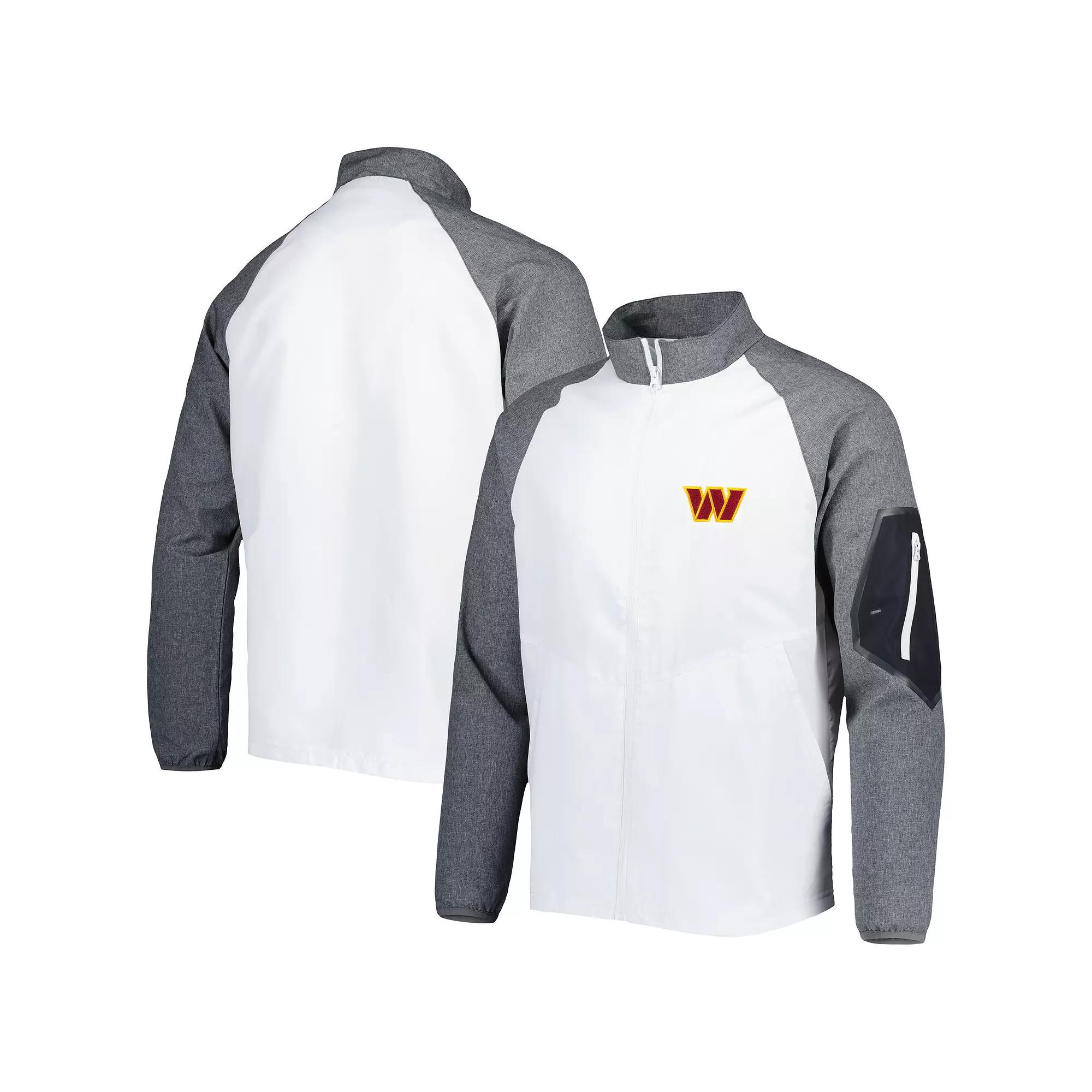 Men's Dunbrooke White Washington Commanders Hurricane Raglan Full-Zip Windbreaker Jacket, Size: Small, Wft White Product Image