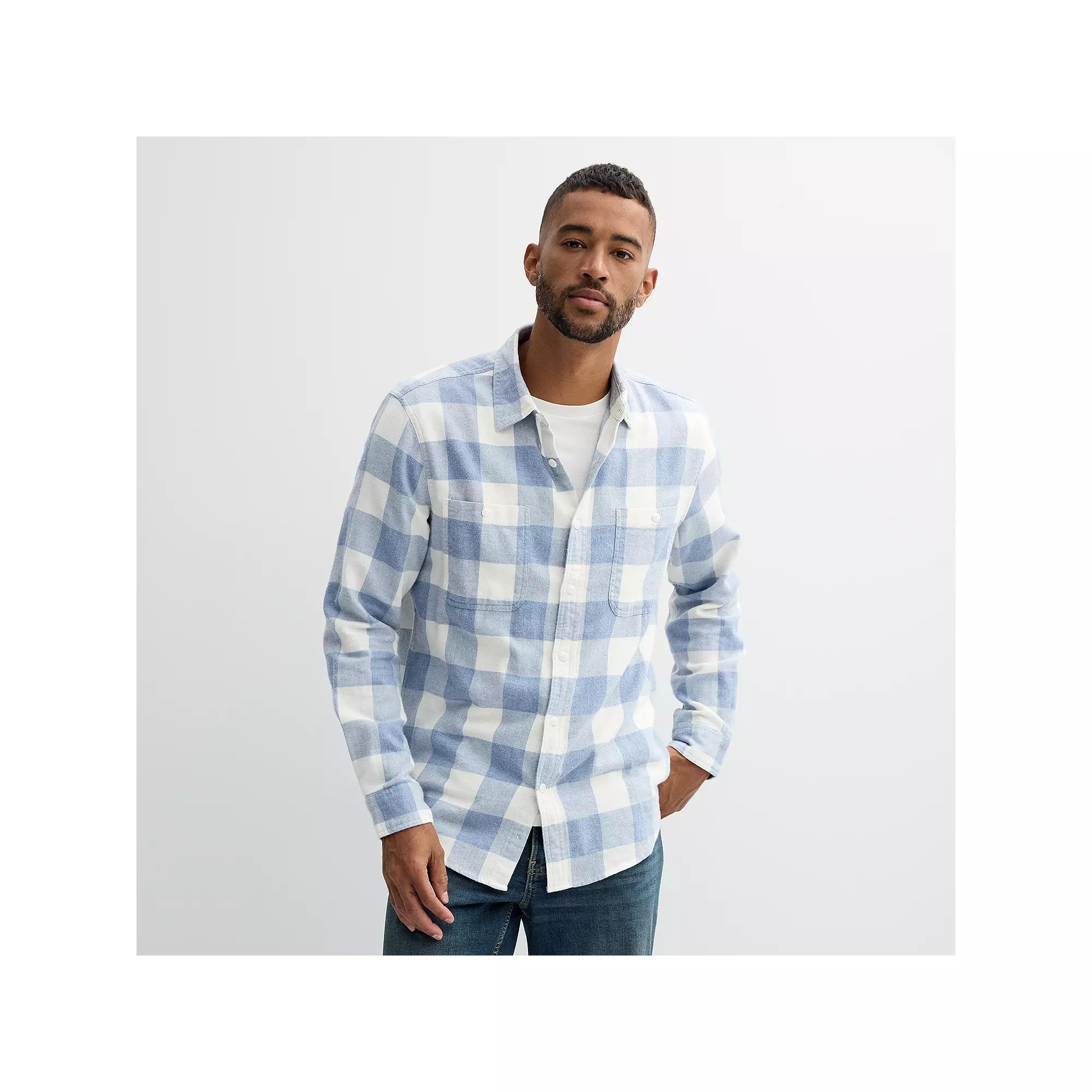 Men's Sonoma Goods For Life® Supersoft Flannel Button-Down Shirt,  Product Image