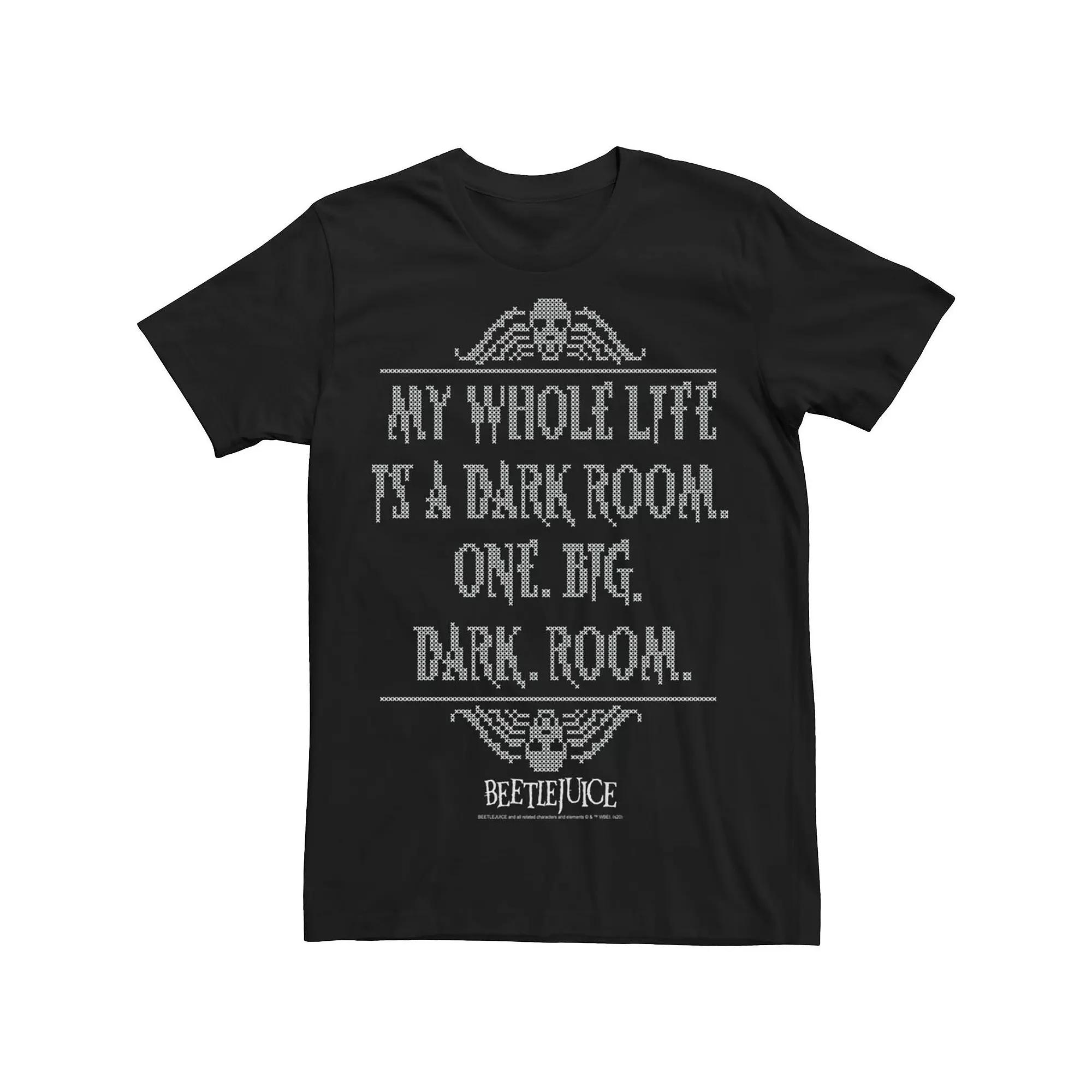 Men's Beetlejuice My Whole Life Cross Stitch Movie Quote Tee,  Product Image