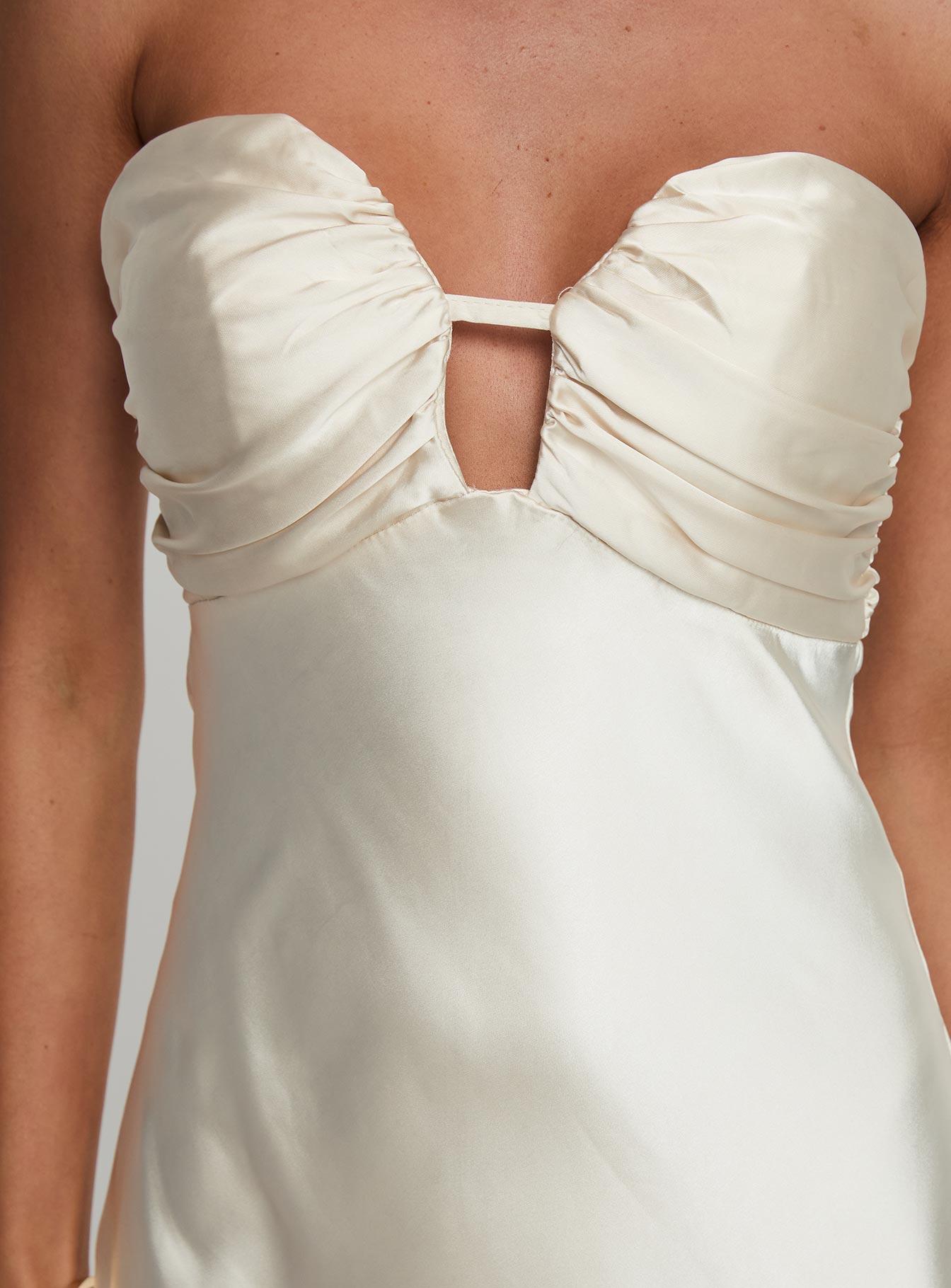 Cyprian Strapless Maxi Dress Champagne Product Image