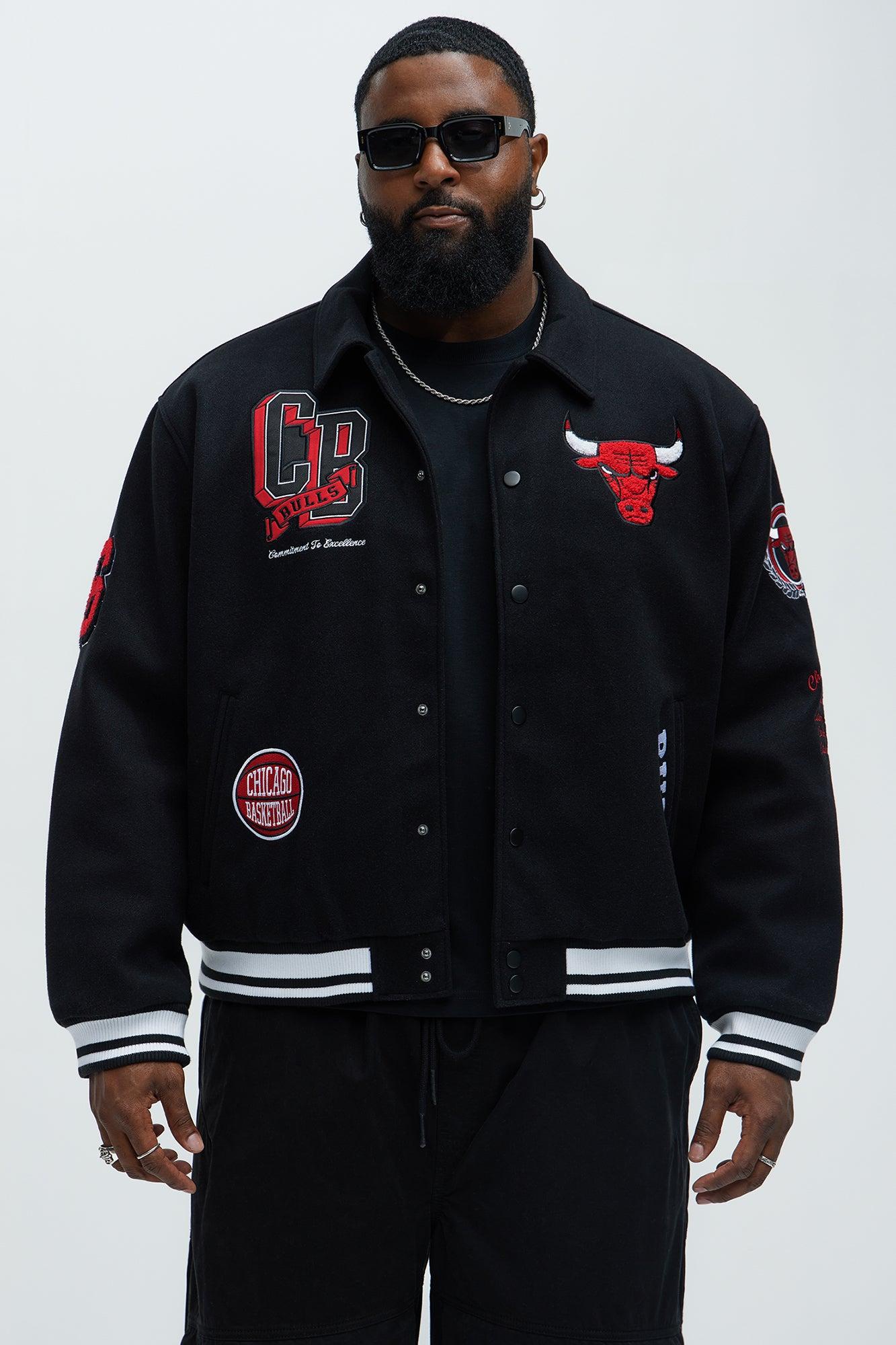 Bulls Ring Leader Varsity Jacket - Black/Red Male Product Image