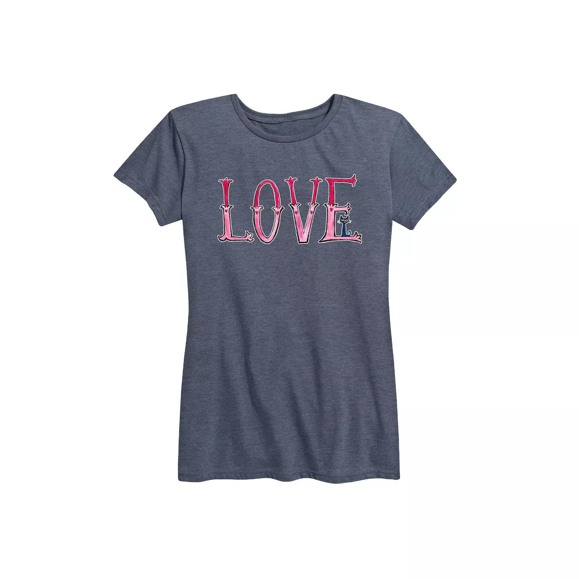 Women's Pete The Cat Big Love Graphic Tee,  Product Image
