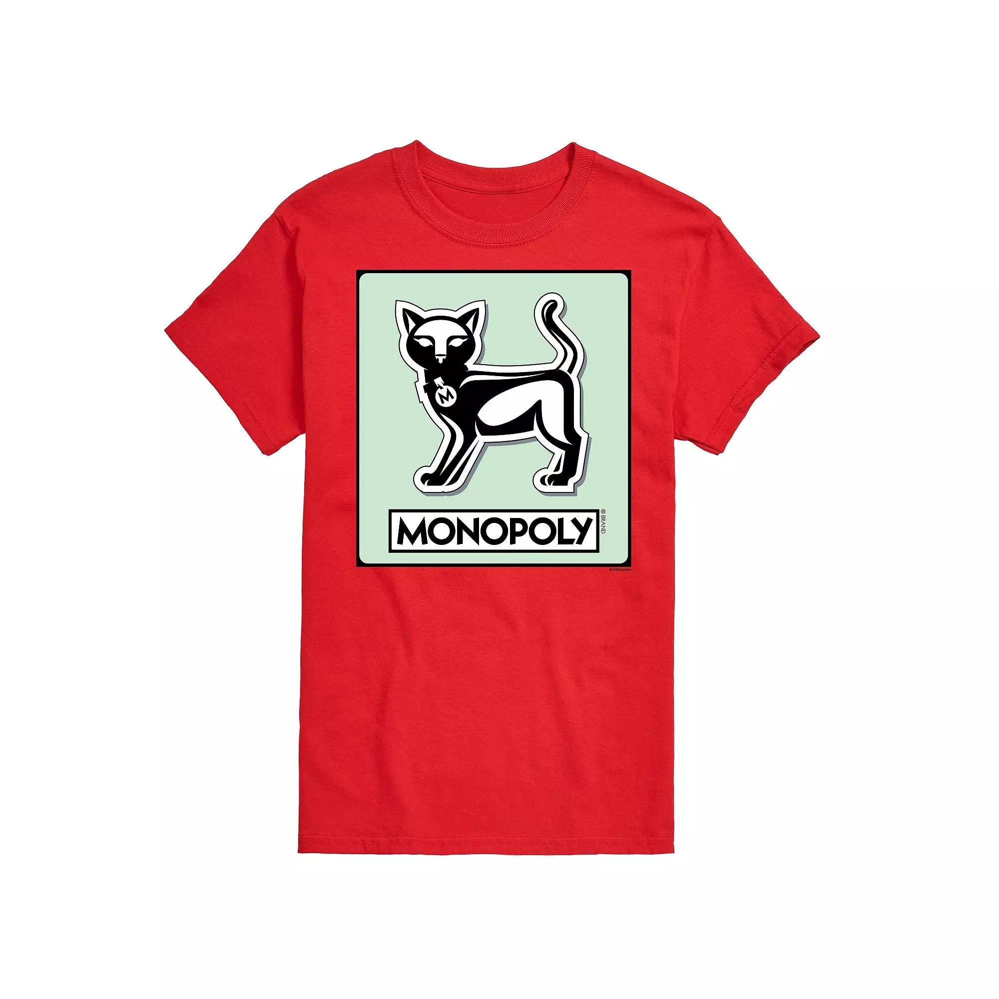 Men's Monopoly Cat Game Token Graphic Tee,  Product Image