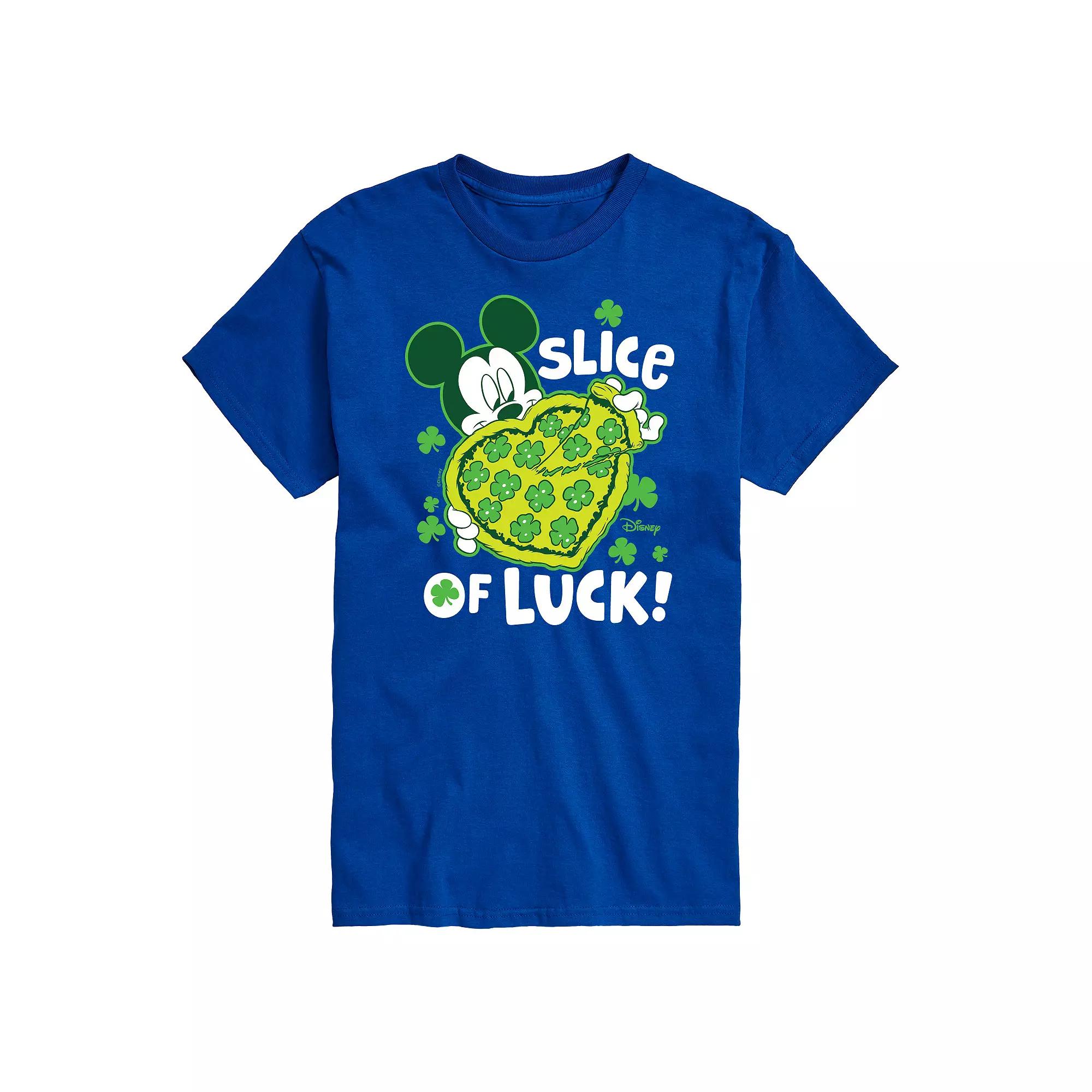 Disney's Mickey Mouse Men's Slice Of Luck Graphic Tee,  Product Image