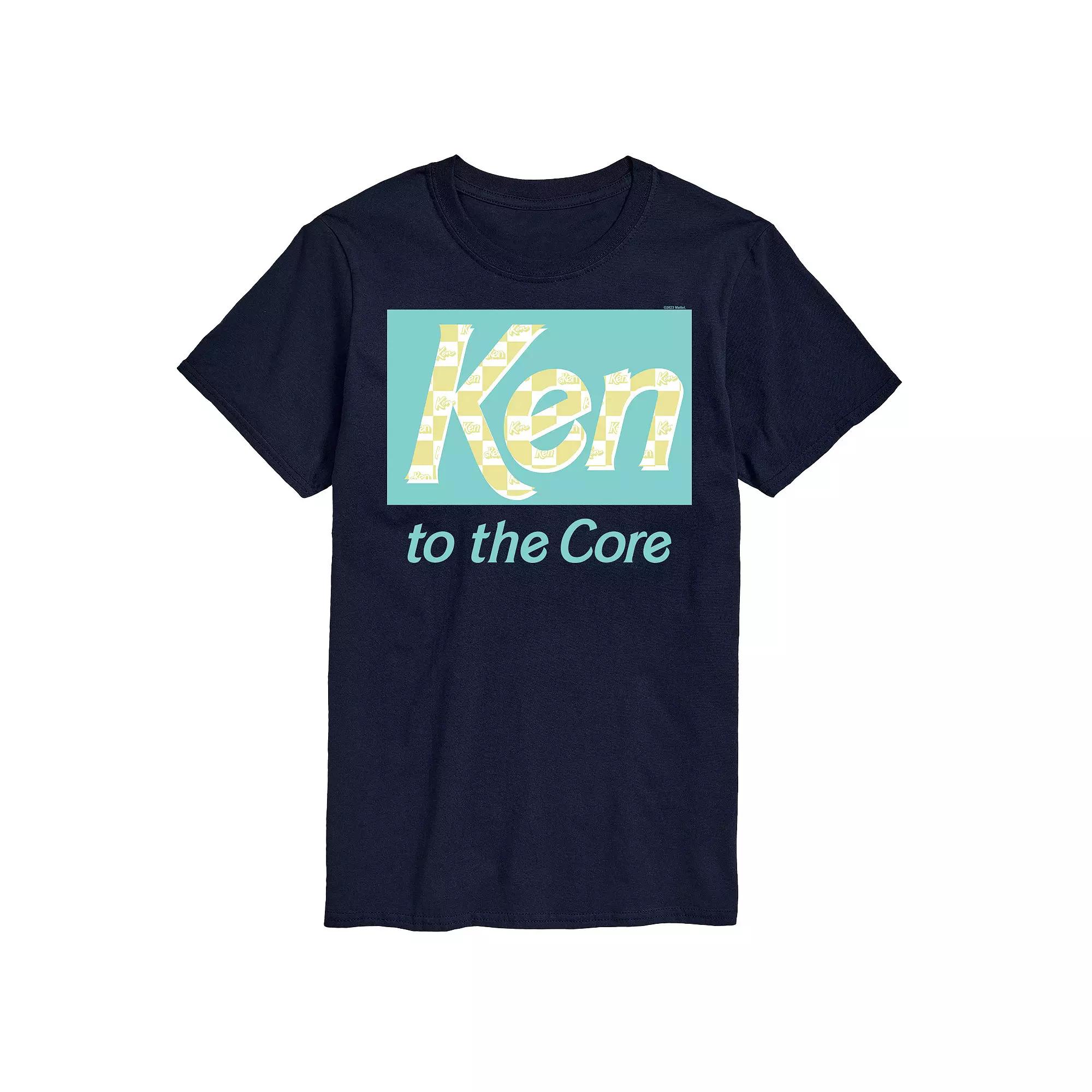 Men's Barbie Ken Pastel Checker Graphic Tee,  Product Image