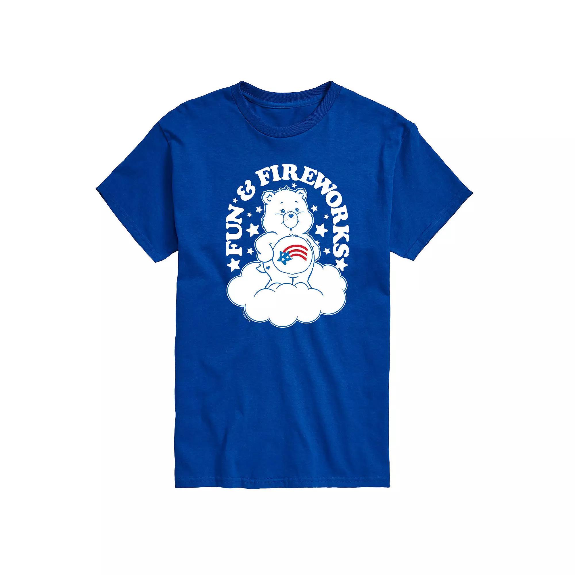 Men's Care Bears American Fun Fireworks Graphic Tee,  Product Image