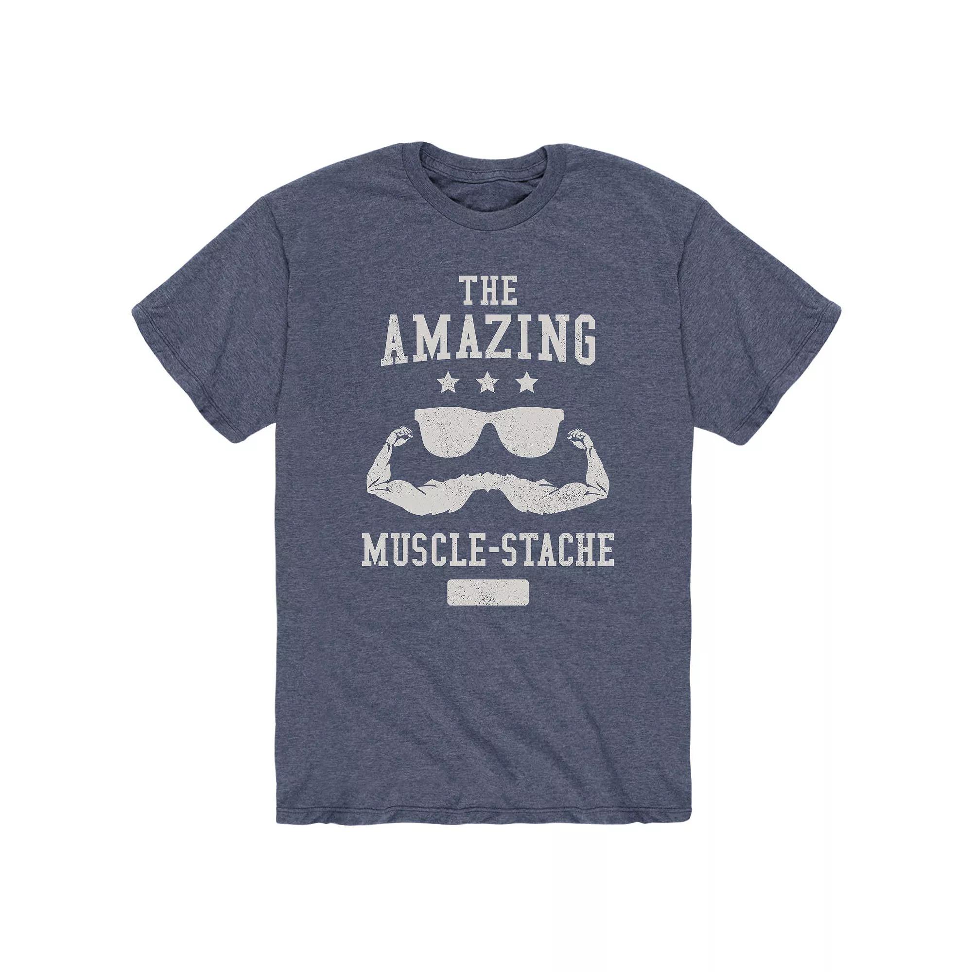 Men's Amazing Muscles Stache Tee,  Product Image