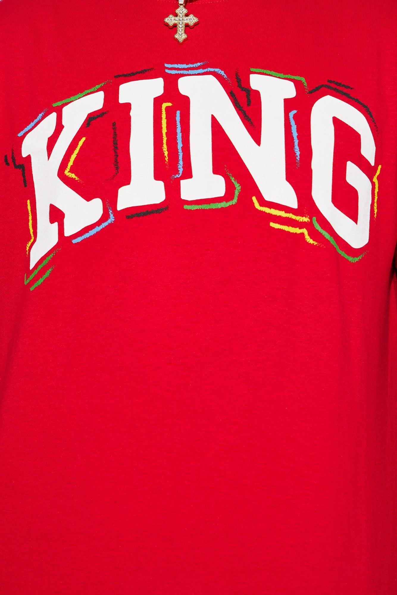 I'm King Short Sleeve Tee - Red Product Image