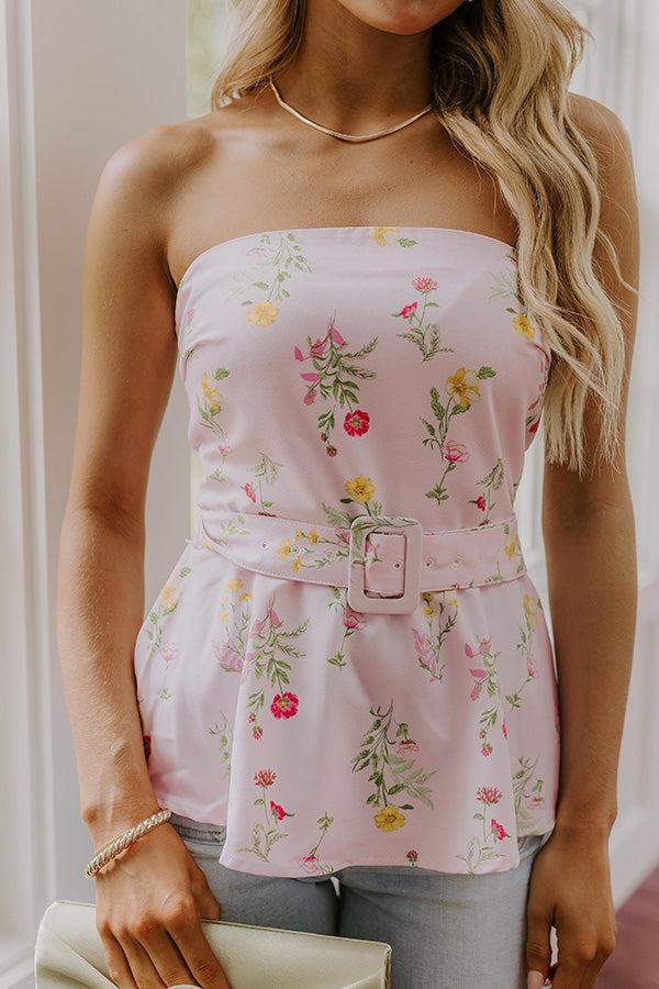 Sweet Surprise Floral Peplum Top Product Image