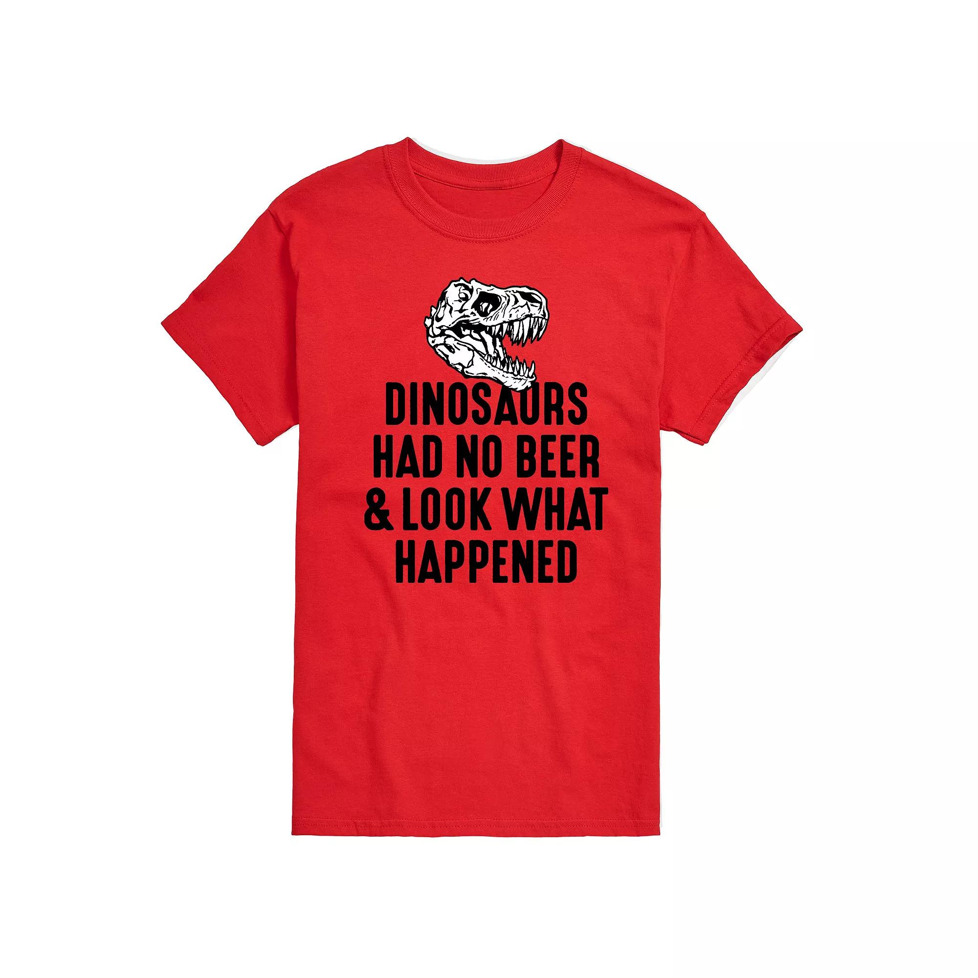 Big & Tall Dinosaurs Had No Beer Graphic Tee, Men's,  Product Image