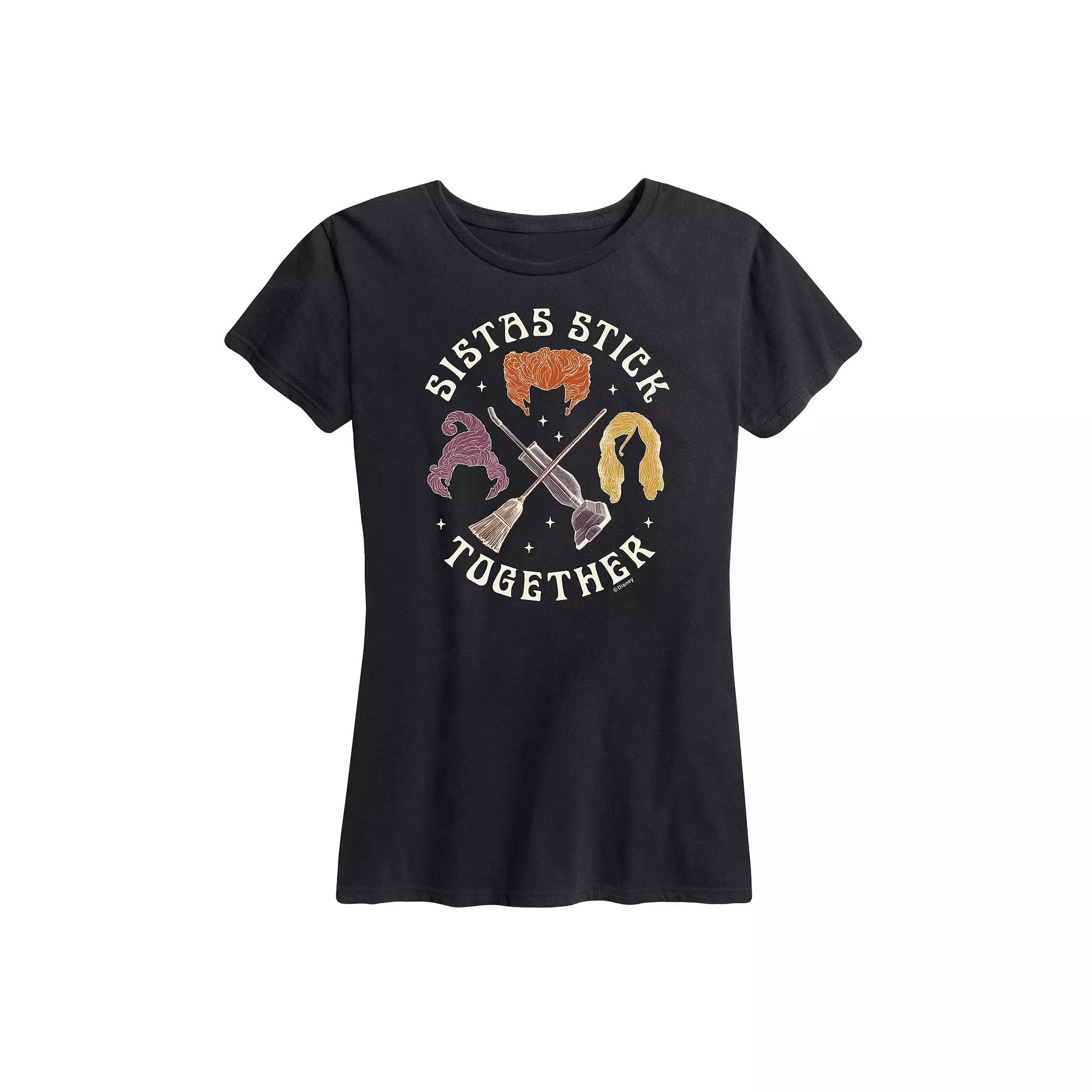 Disney's Hocus Pocus Women's Sistas Stick Together Graphic Tee, Girl's,  Product Image