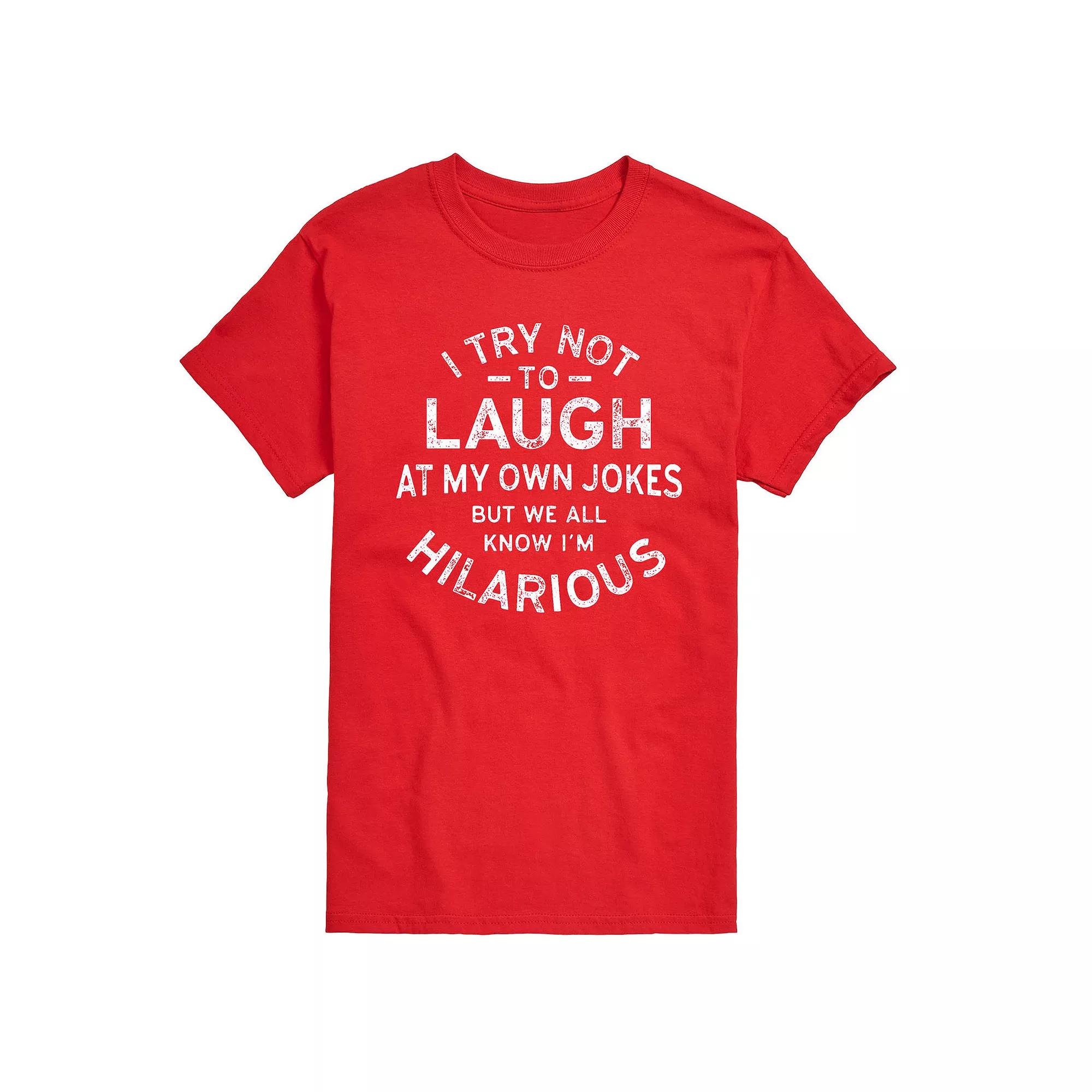 Big & Tall Laugh At Own Jokes Tee, Men's,  Product Image