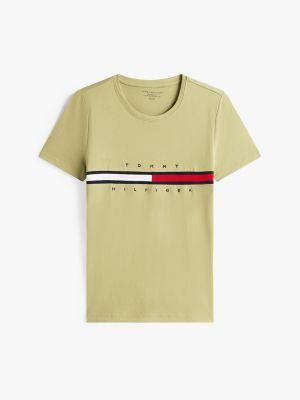 Embroidered Flag Stripe Logo T-Shirt Product Image
