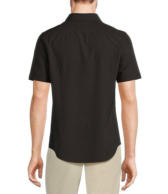 Murano Slim Fit Solid Performance Stretch Short Sleeve Woven Shirt Product Image