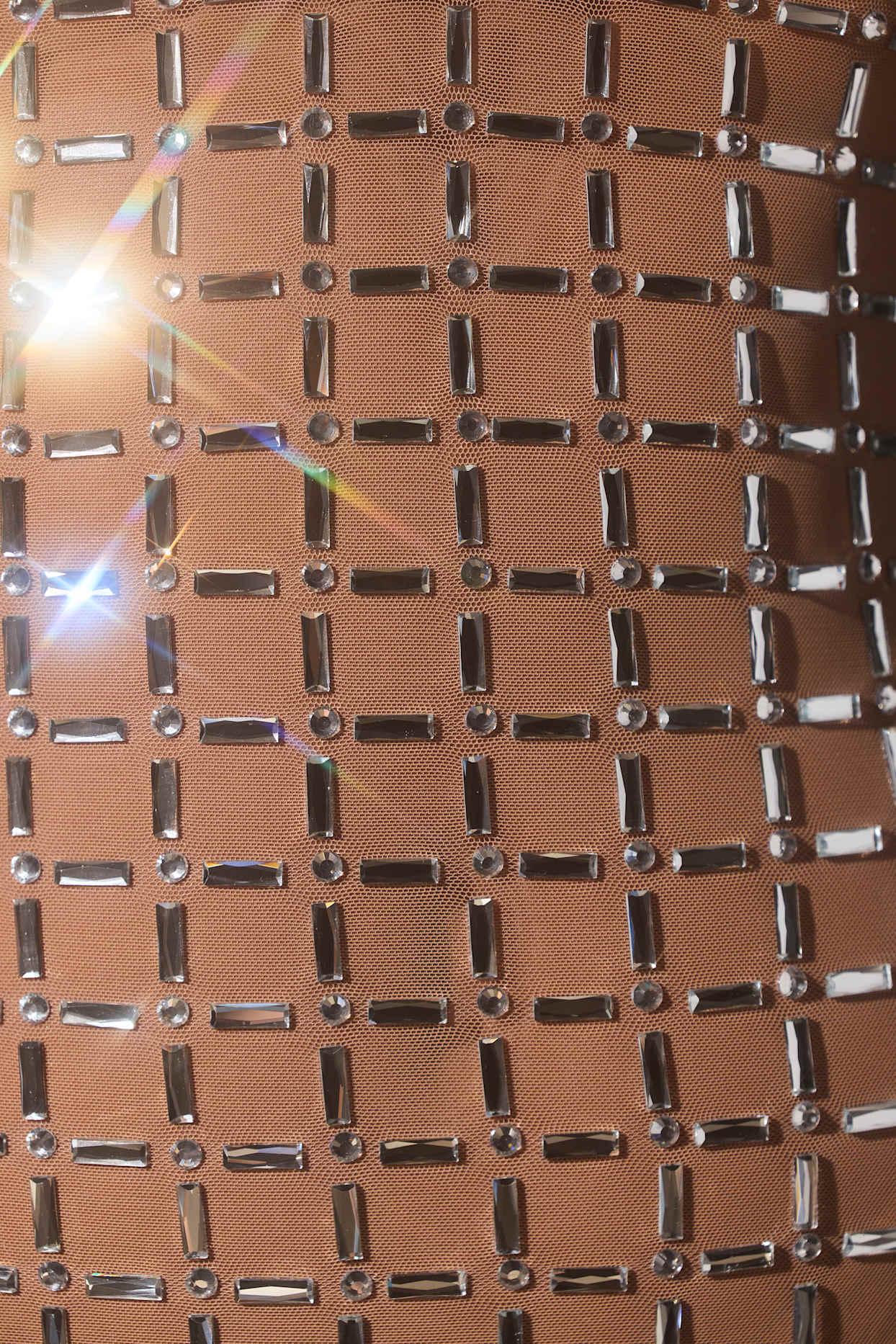 Embellished Open-Back Midaxi Dress in Almond Product Image