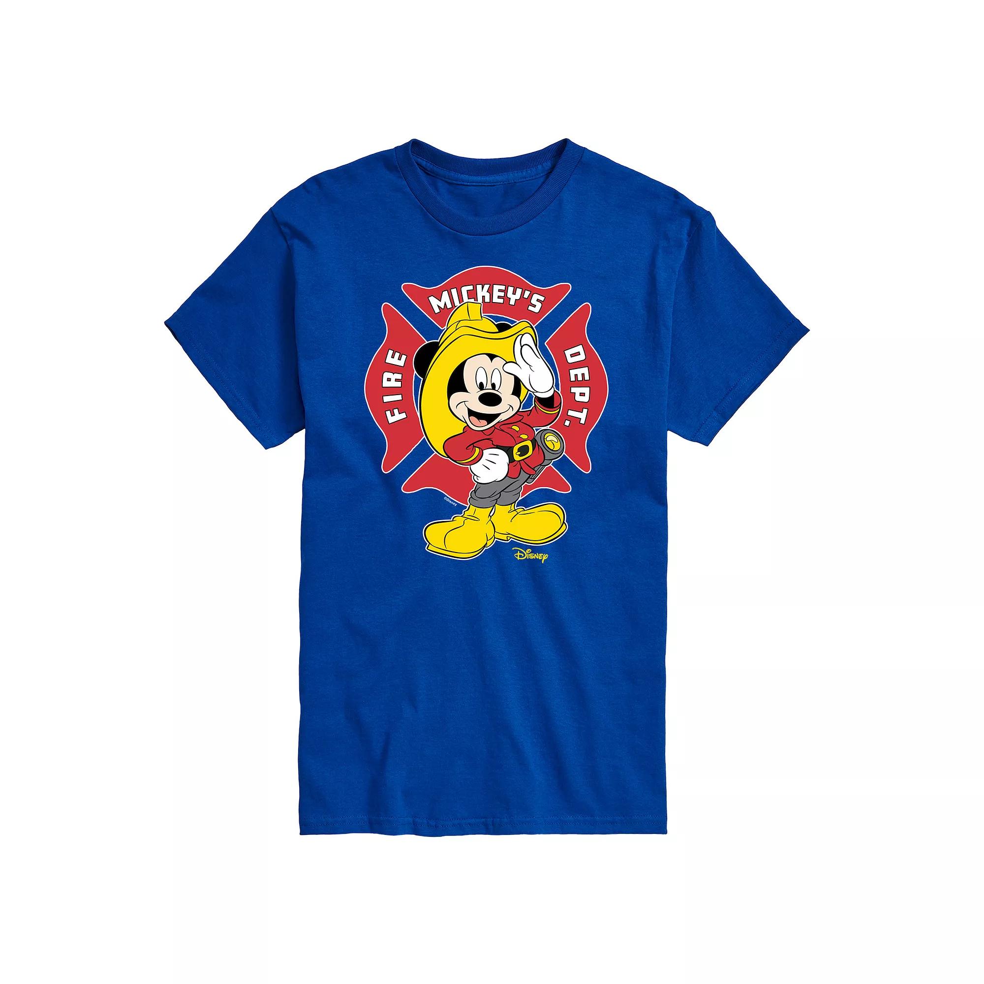 Disney's Mickey Mouse Men's Fire Dept. Badge Graphic Tee,  Product Image