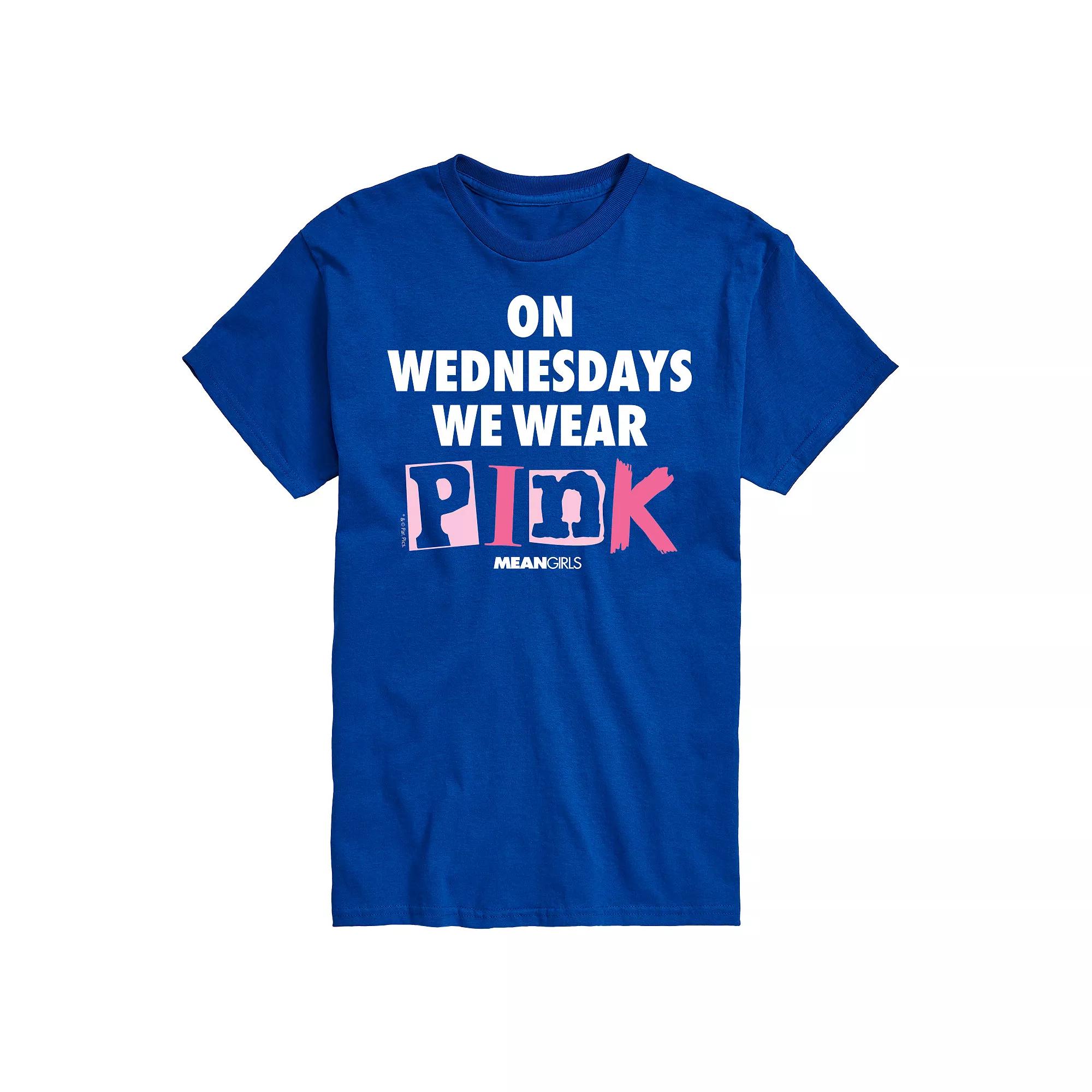 Men's Mean Girls Wednesdays We Wear Pink Graphic Tee,  Product Image