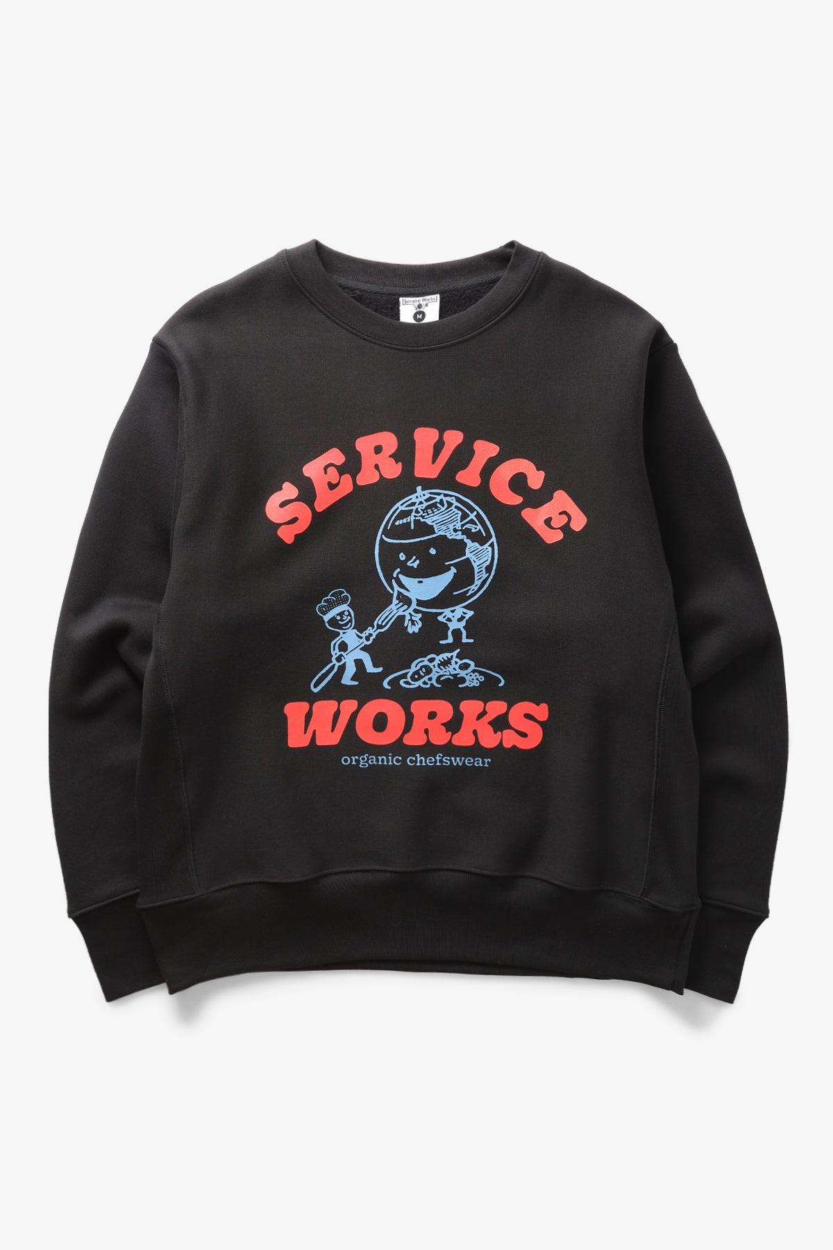 Service Works - Organic Chefswear Crewneck - Black Product Image