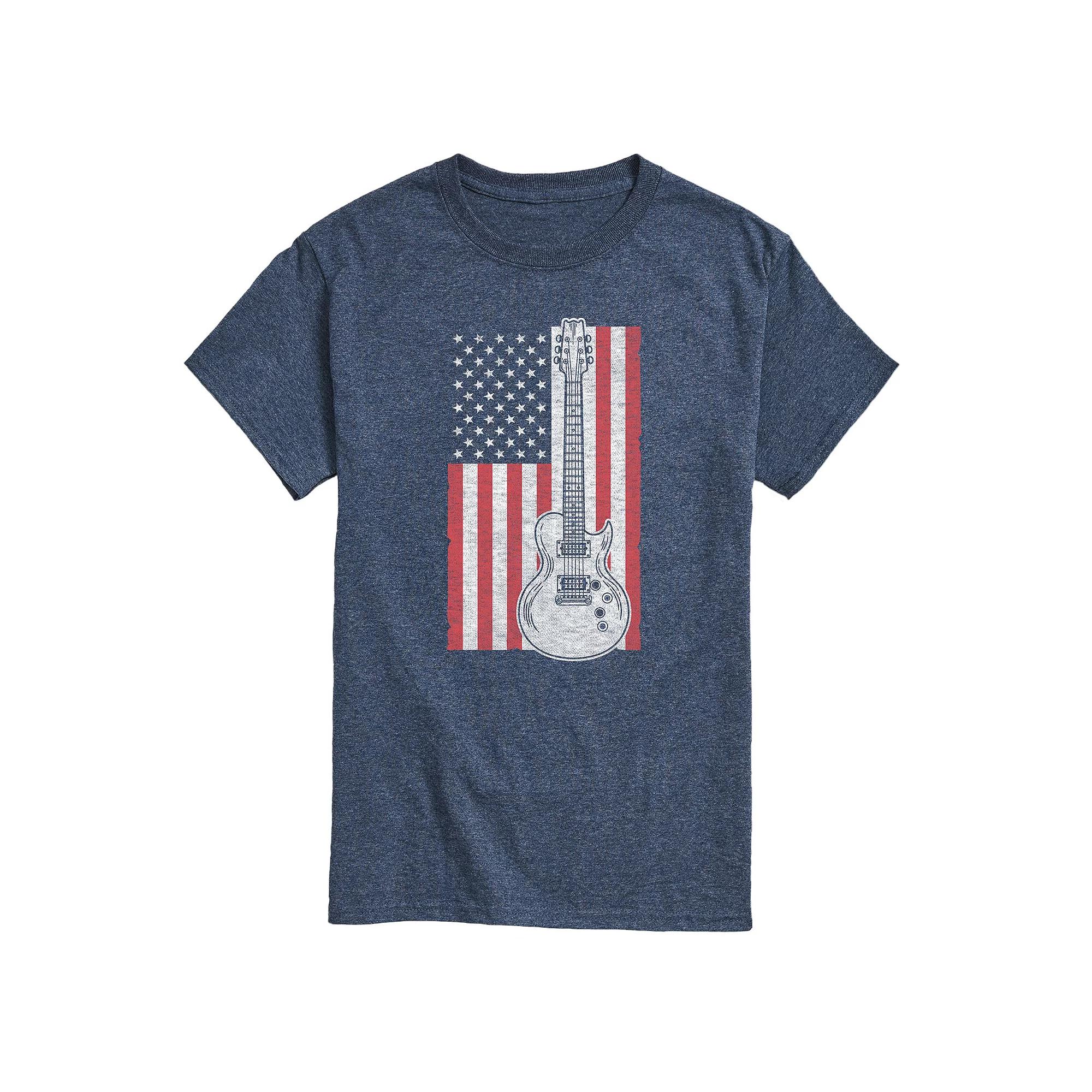 Men's USA Flag Guitar Graphic Tee,  Product Image