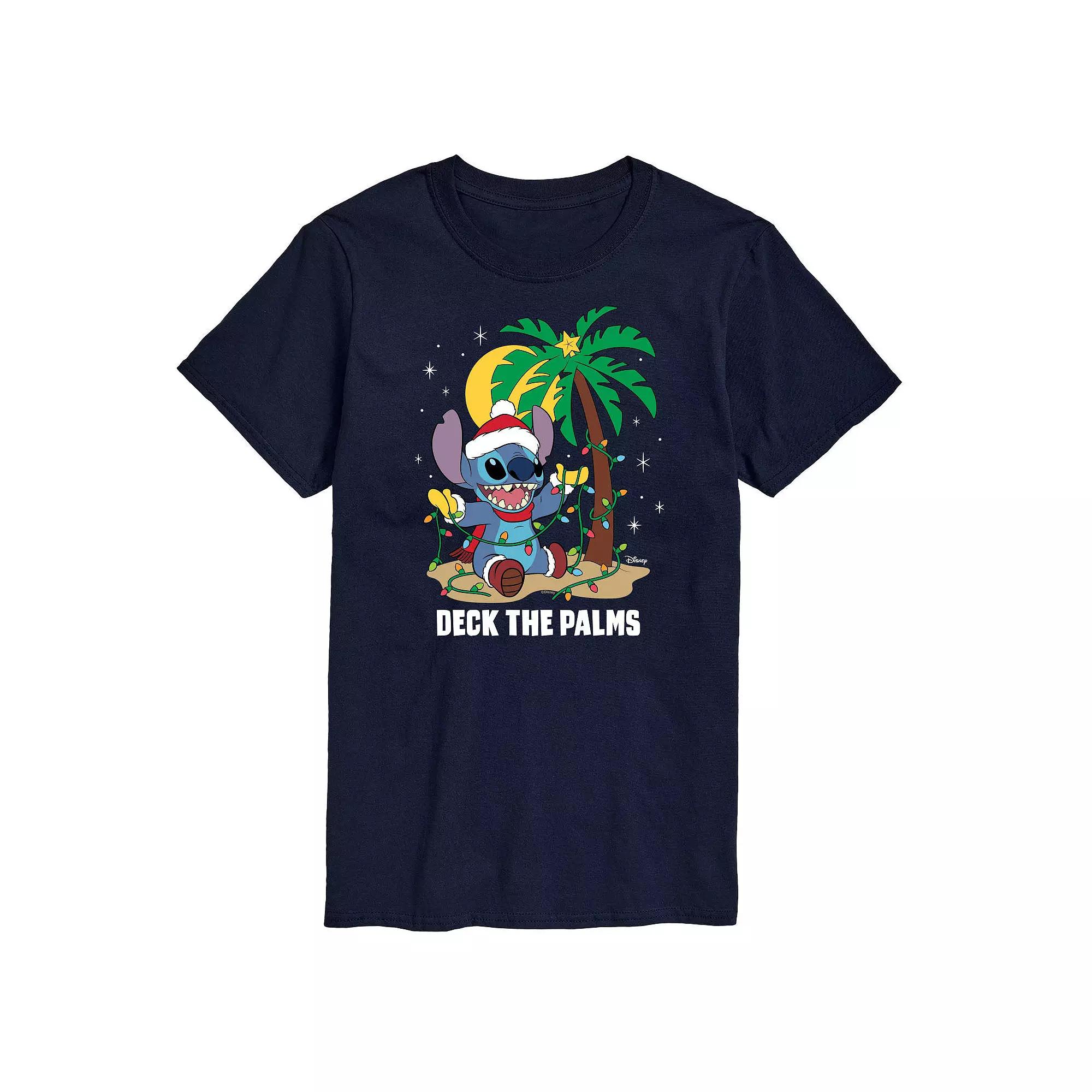 Disney's Lilo & Stitch Big & Tall Deck The Palms Graphic Tee, Men's, Size: 3XB, Blue Product Image