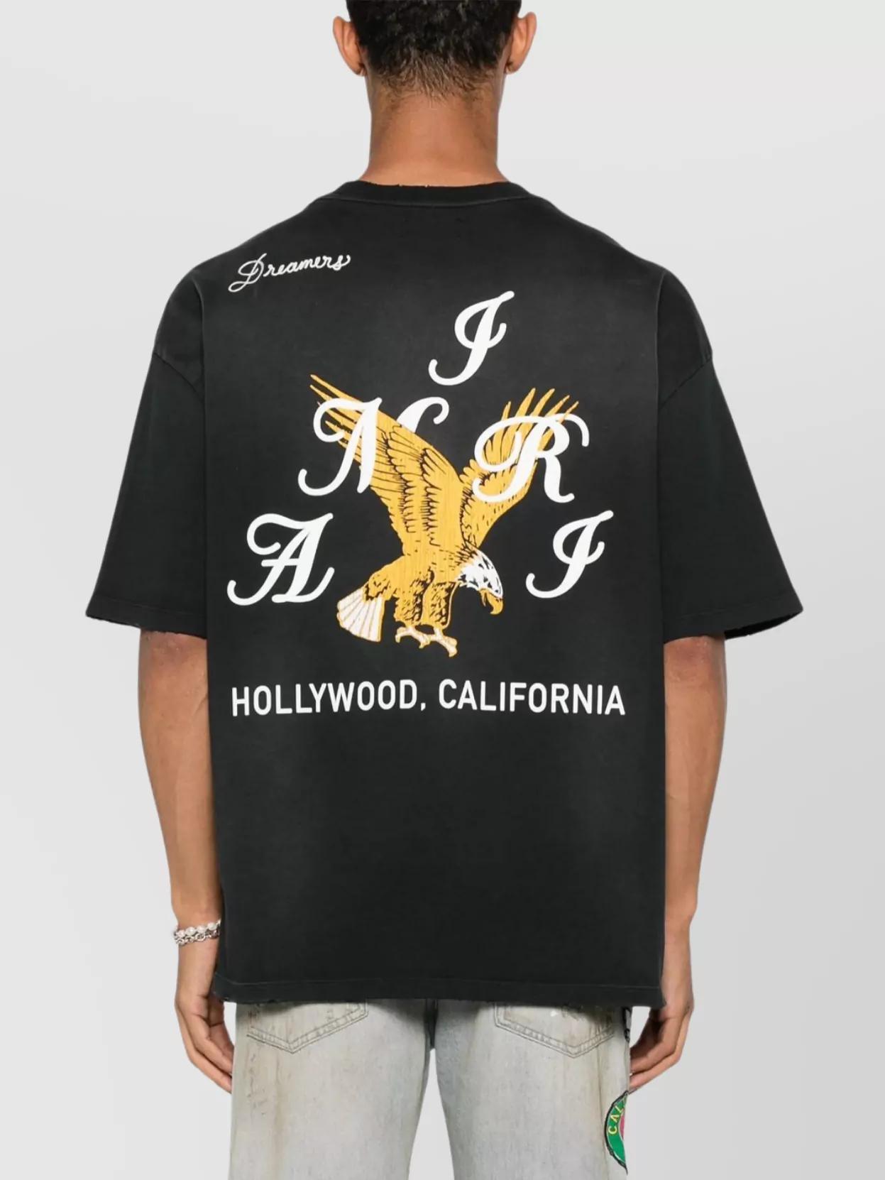 Black 'AMIRI' Eagle Oversized T-shirt Product Image