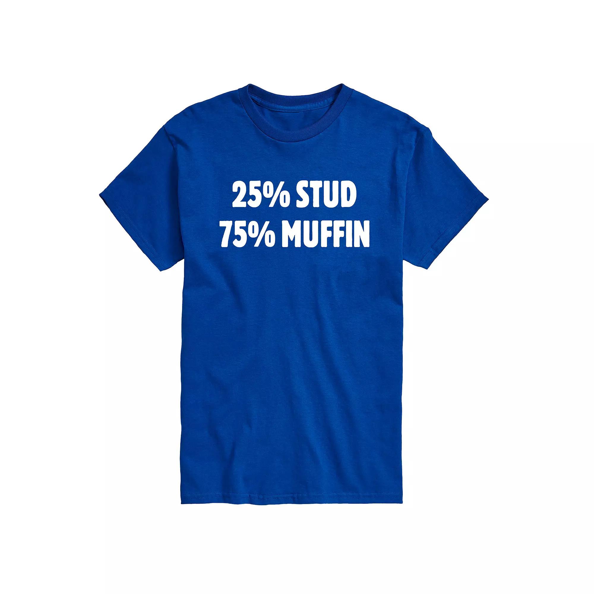 Men's 25 Percent Stud 75 Percent Muffin Graphic Tee,  Product Image