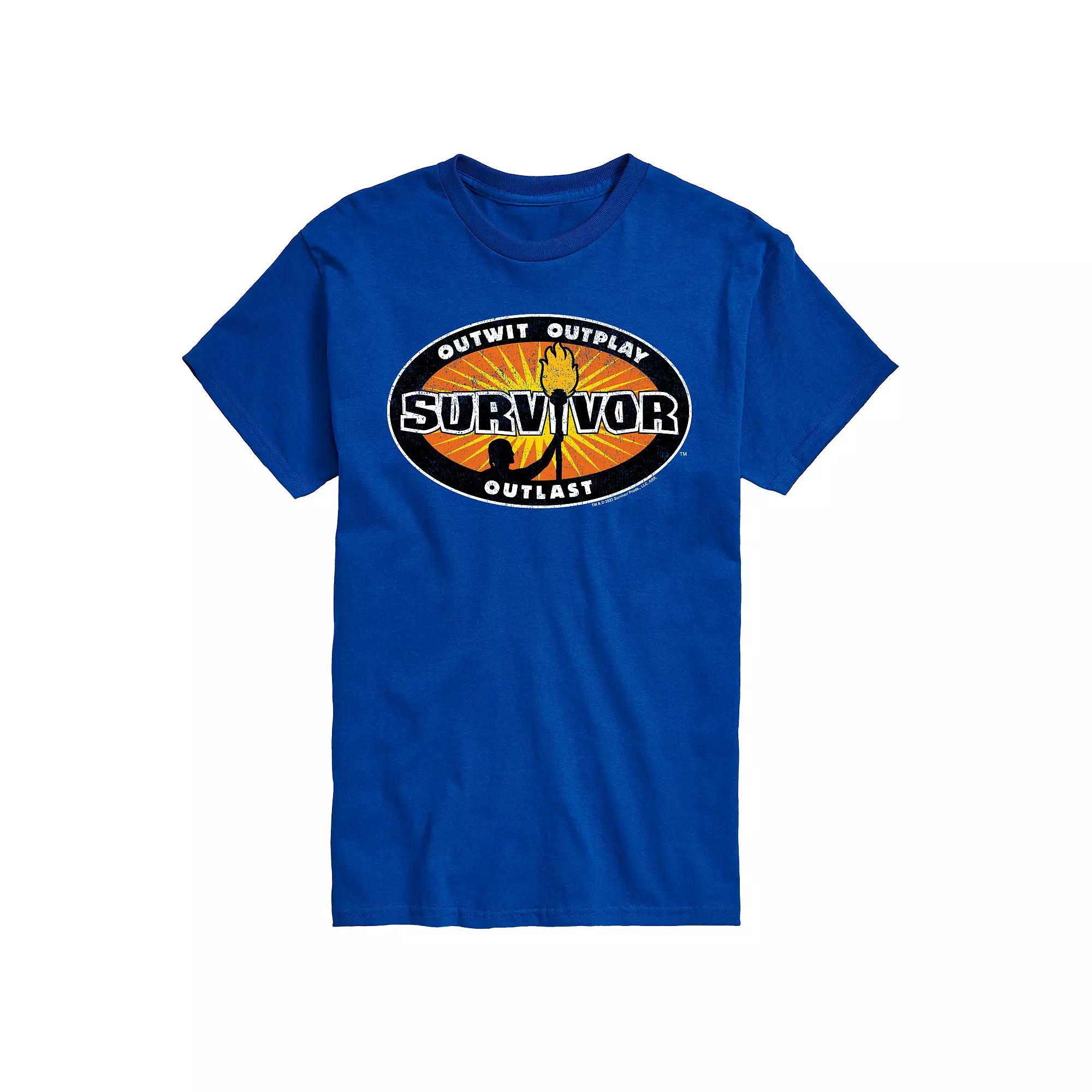 Big & Tall Survivor Logo Badge Graphic Tee, Men's,  Product Image