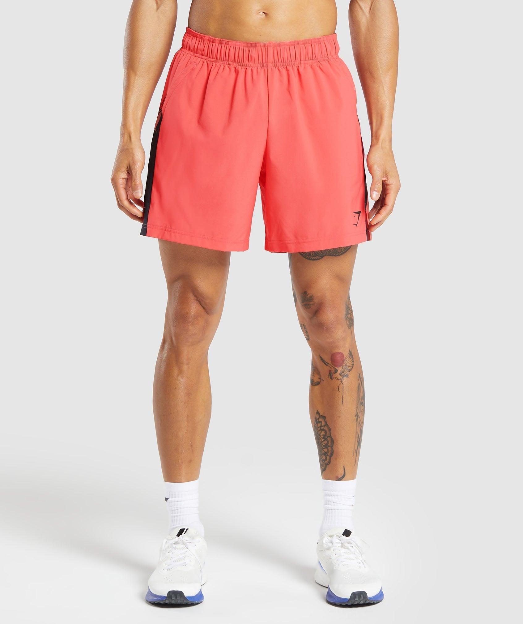 Gymshark Sport  7" Shorts - Tropical Pink/Black Male Product Image