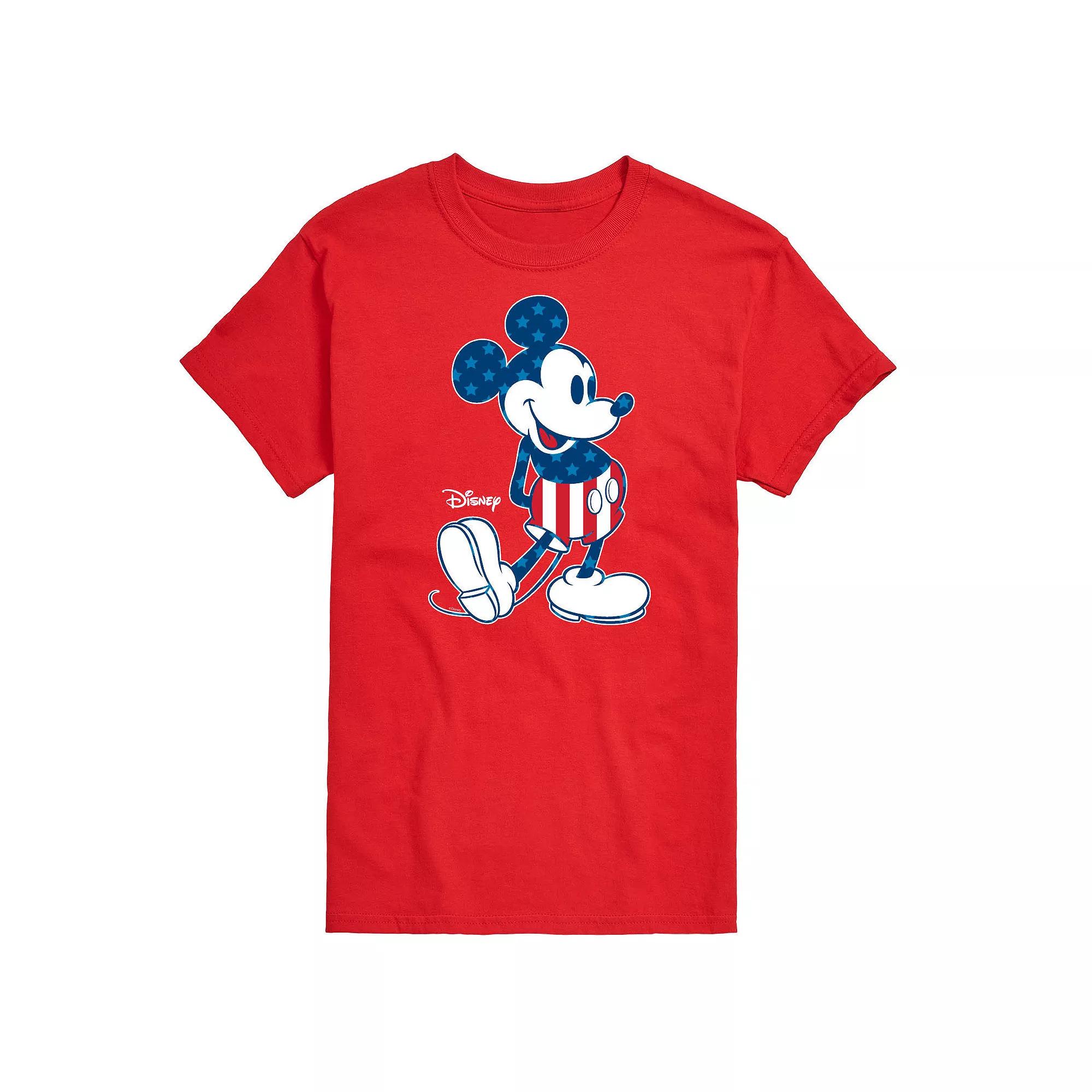 Disney's Mickey Mouse Men's Americana Flag Graphic Tee,  Product Image