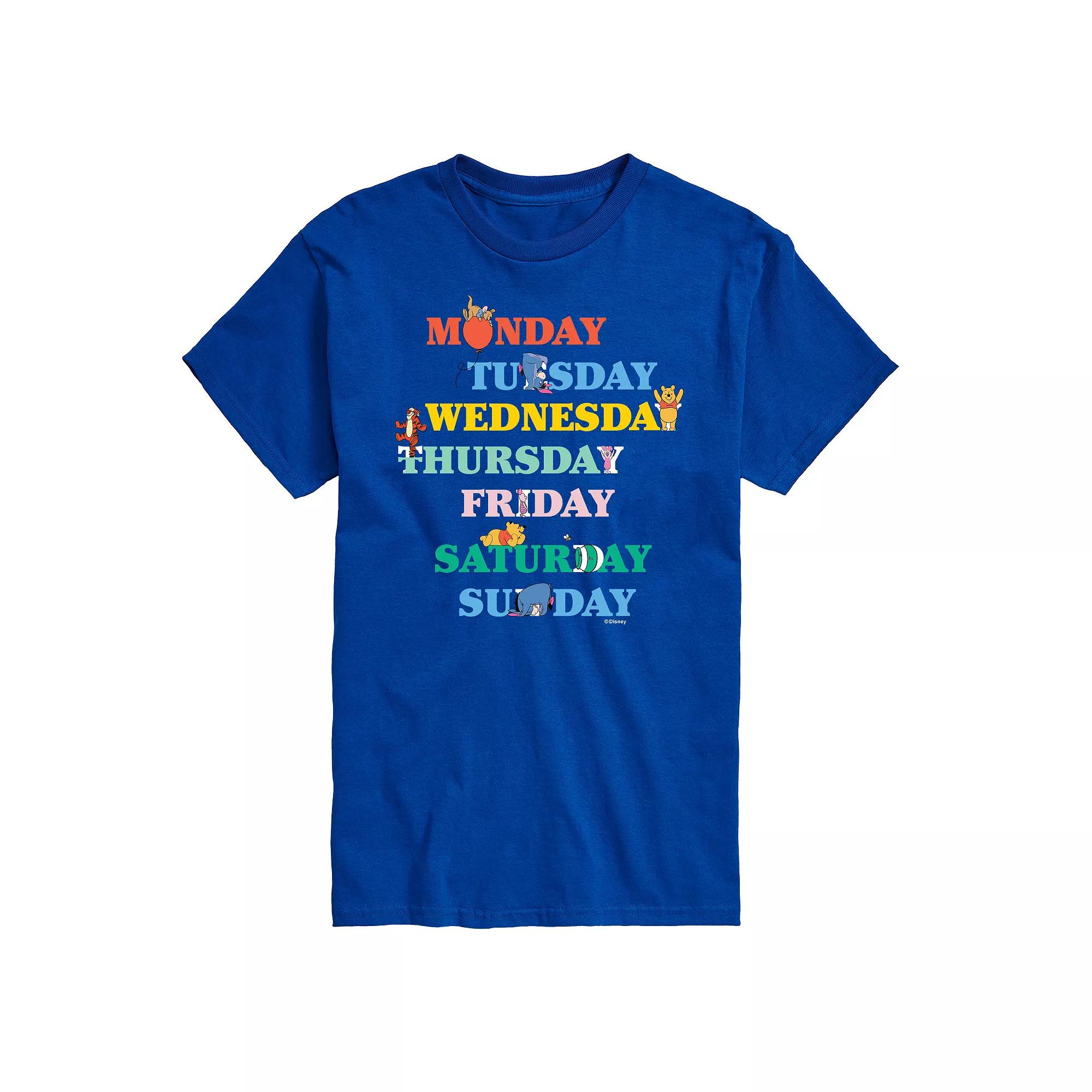 Disney's Winnie the Pooh Big & Tall Days Of The Week Graphic Tee, Men's,  Product Image