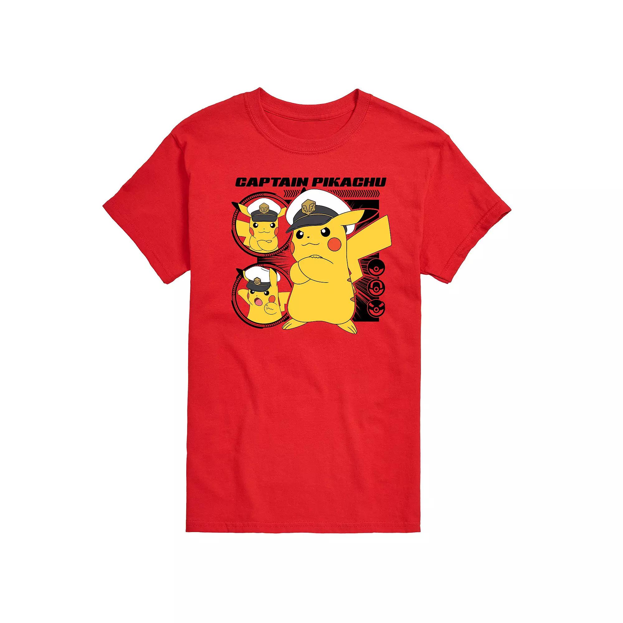 Men's Pokemon Captain Pikachu Graphic Tee,  Product Image