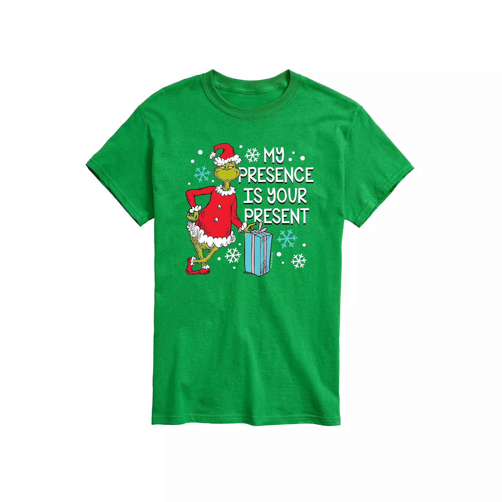 Men's Dr. Seuss Grinch My Presence Is Your Present Tee,  Product Image