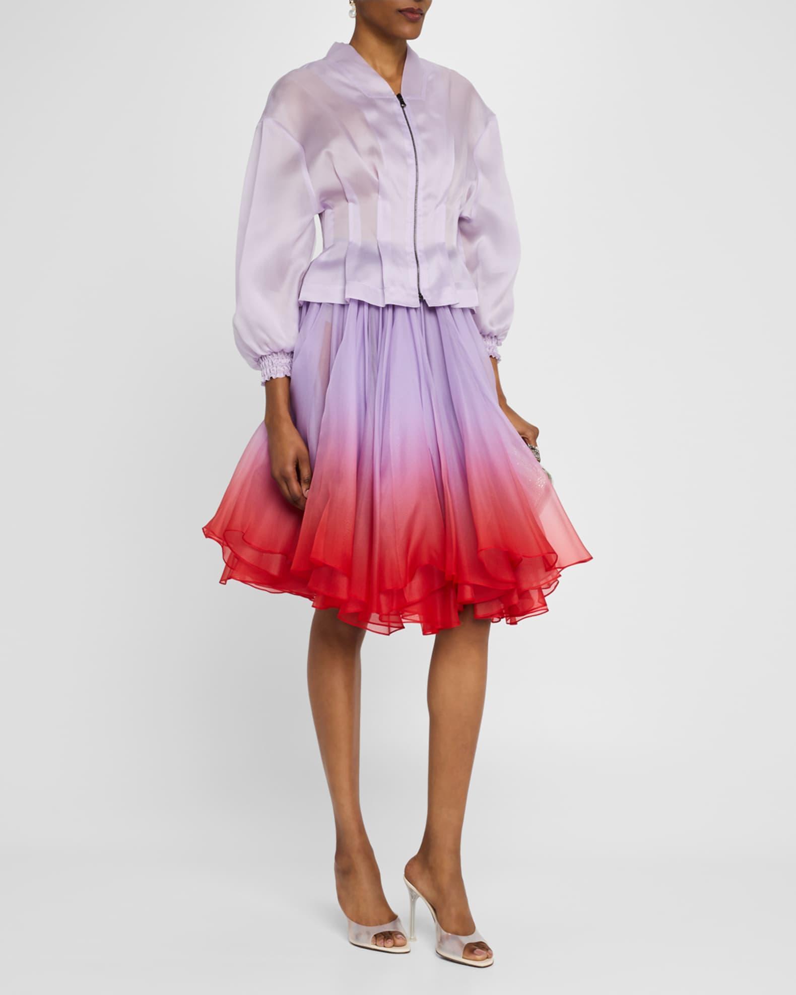 Ombre Flounce Circle Skirt Product Image