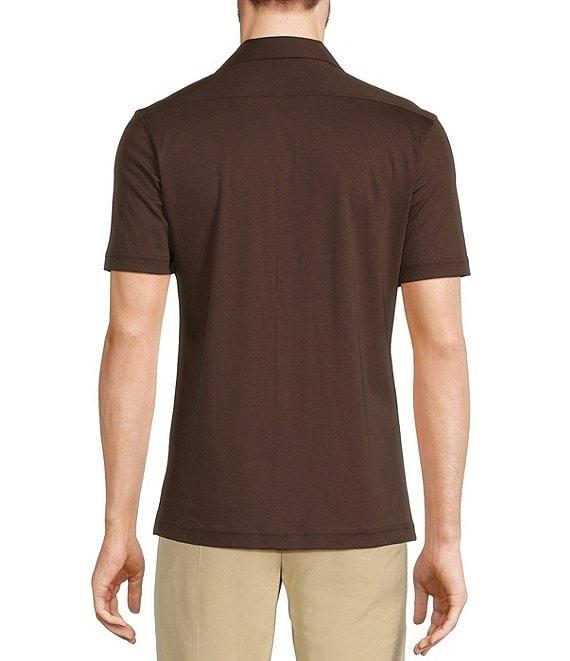 Murano Crocodile World Collection Slim Fit Embroidered Pocket Short Sleeve Woven Camp Shirt Product Image