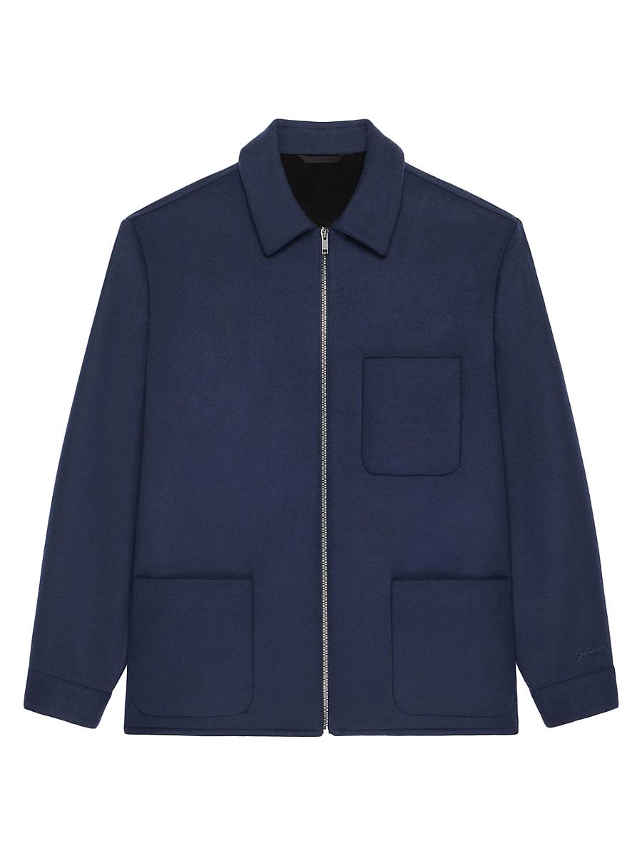 Mens Overshirt in Double Face Wool and Cashmere Product Image