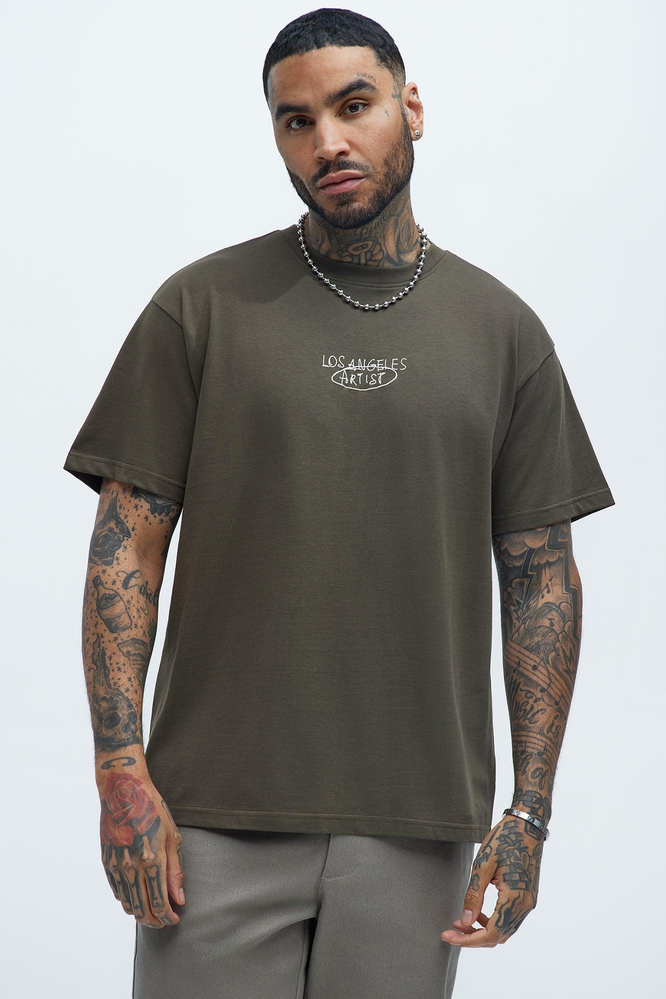 Chasing Dreams In LA Short Sleeve Tee - Olive Product Image