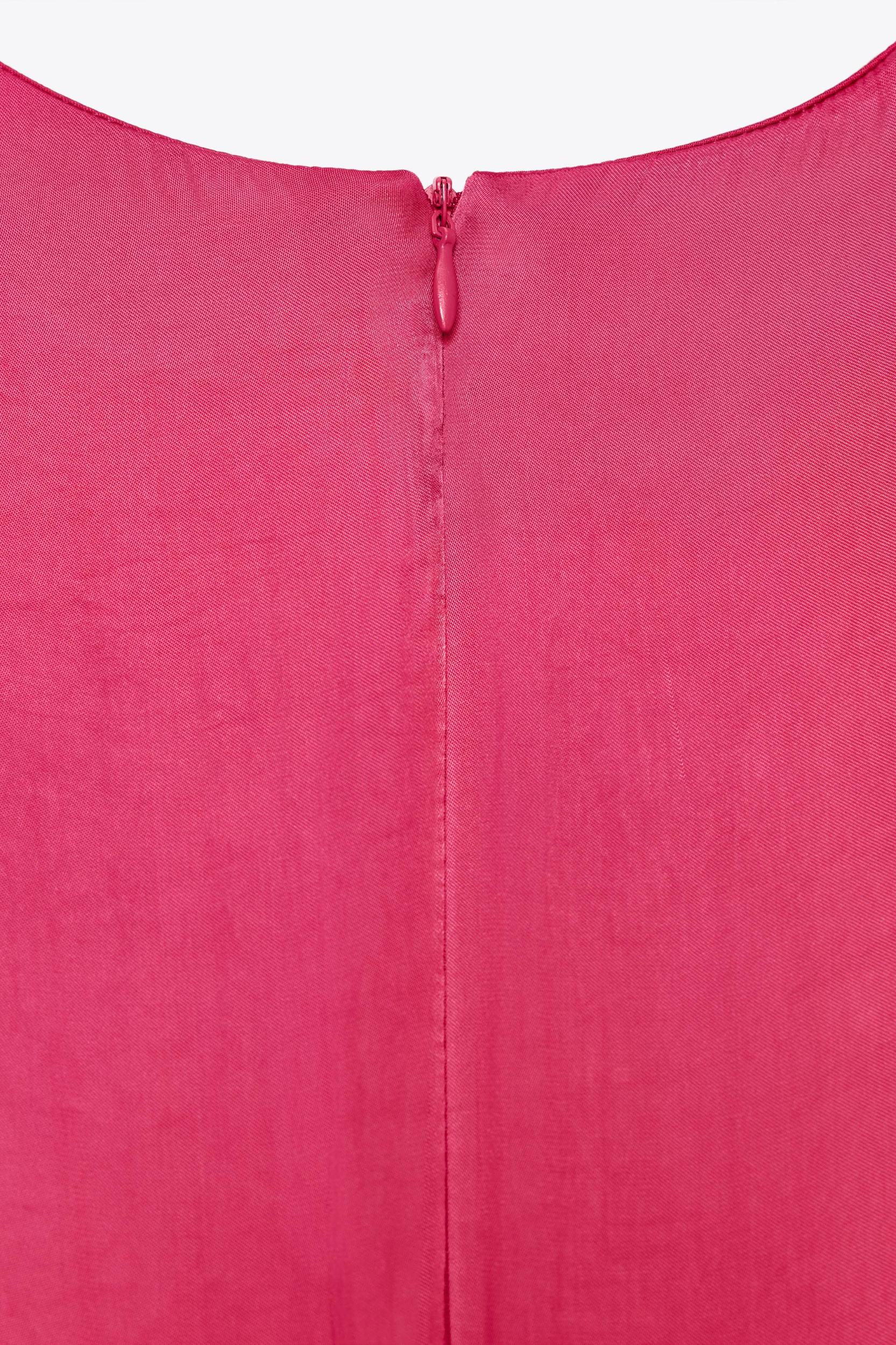 SATIN EFFECT CUT OUT MIDI DRESS Product Image