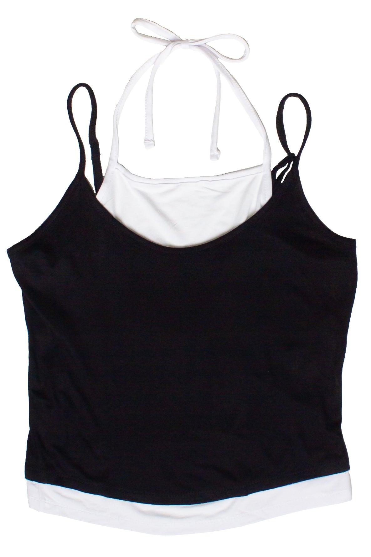 Layered Halter Cami Tank Top Product Image