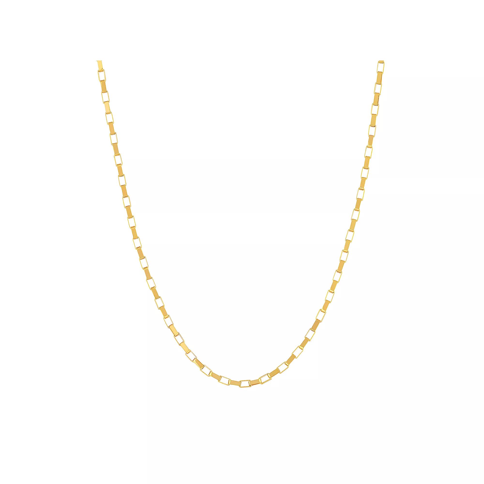 14k Gold Long Link Box Chain Necklace, Women's, Size: 20" Product Image